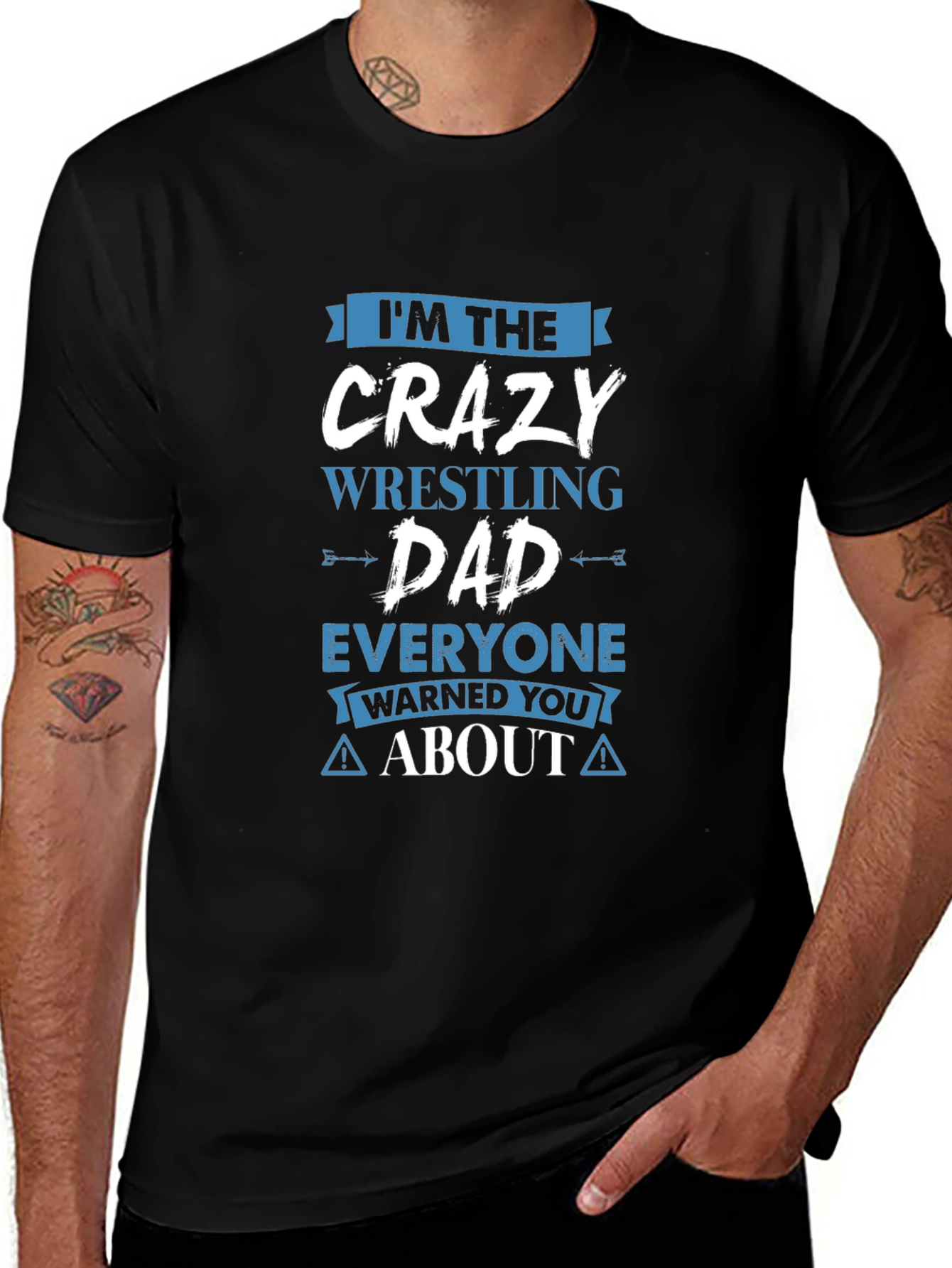 Crazy Wrestling Dad Graphic T-Shirt