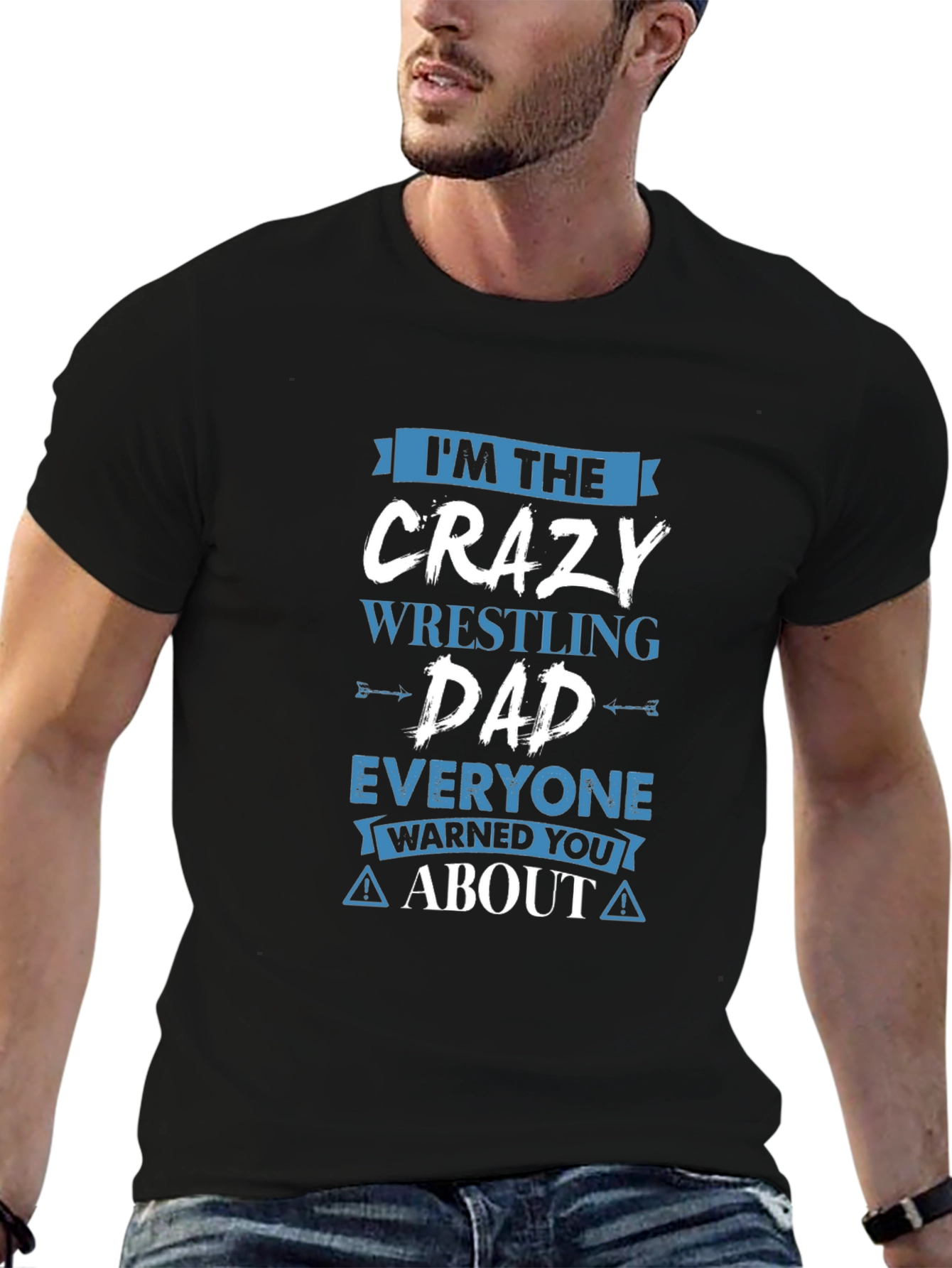 Crazy Wrestling Dad Graphic T-Shirt