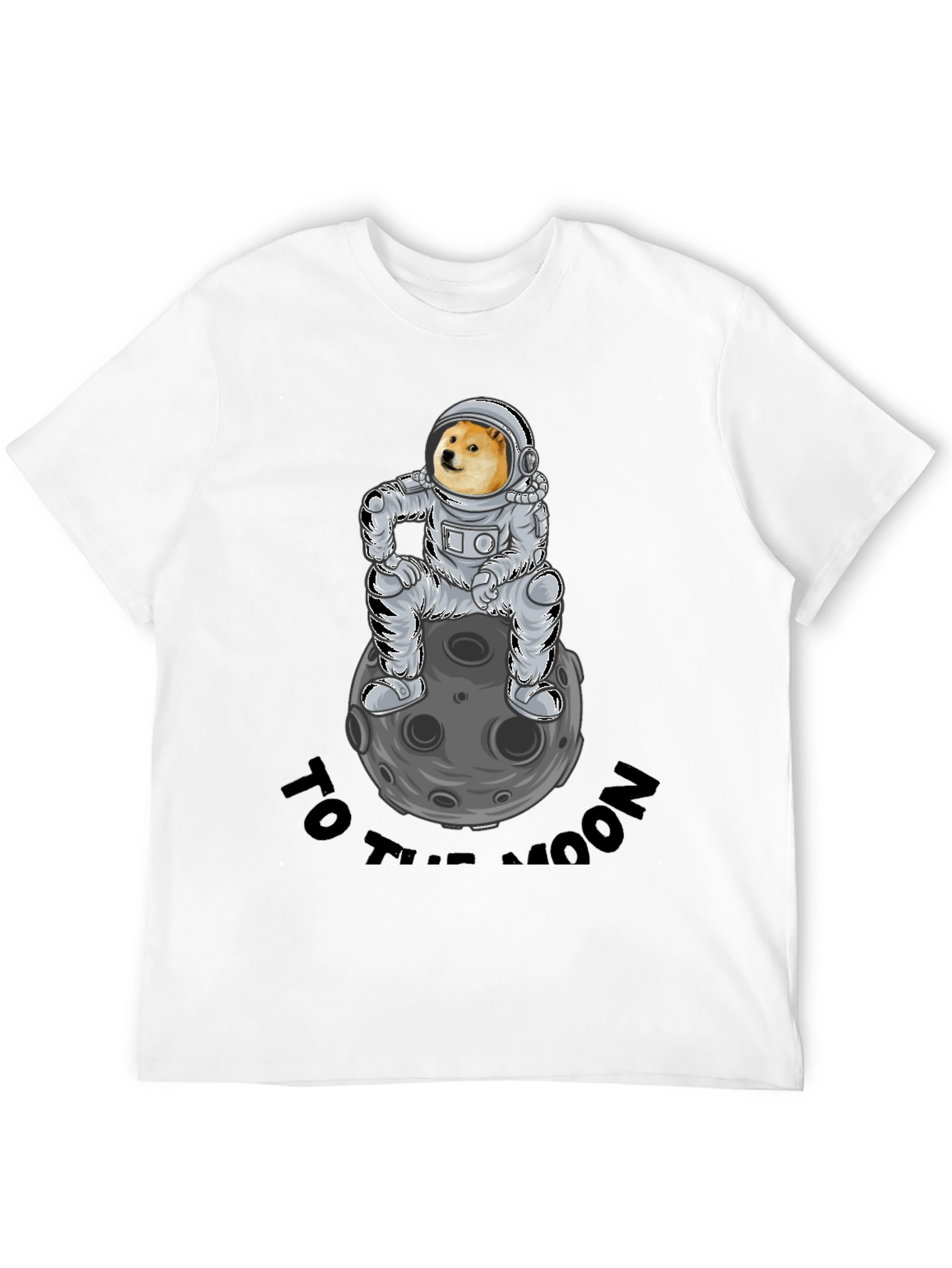 Doge to the Moon Black T-Shirt