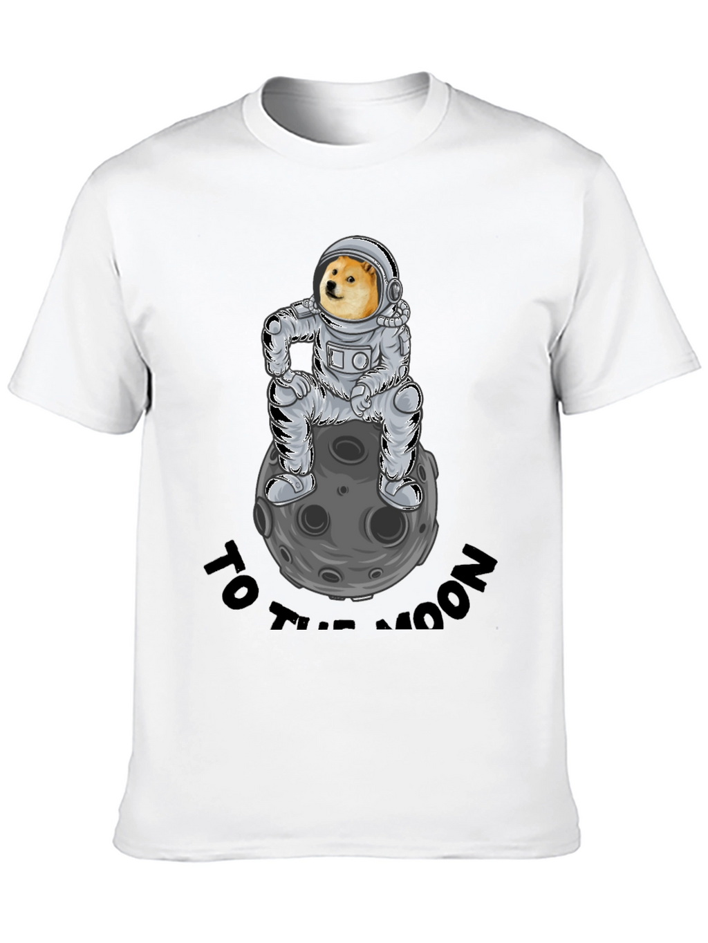 Doge to the Moon Black T-Shirt