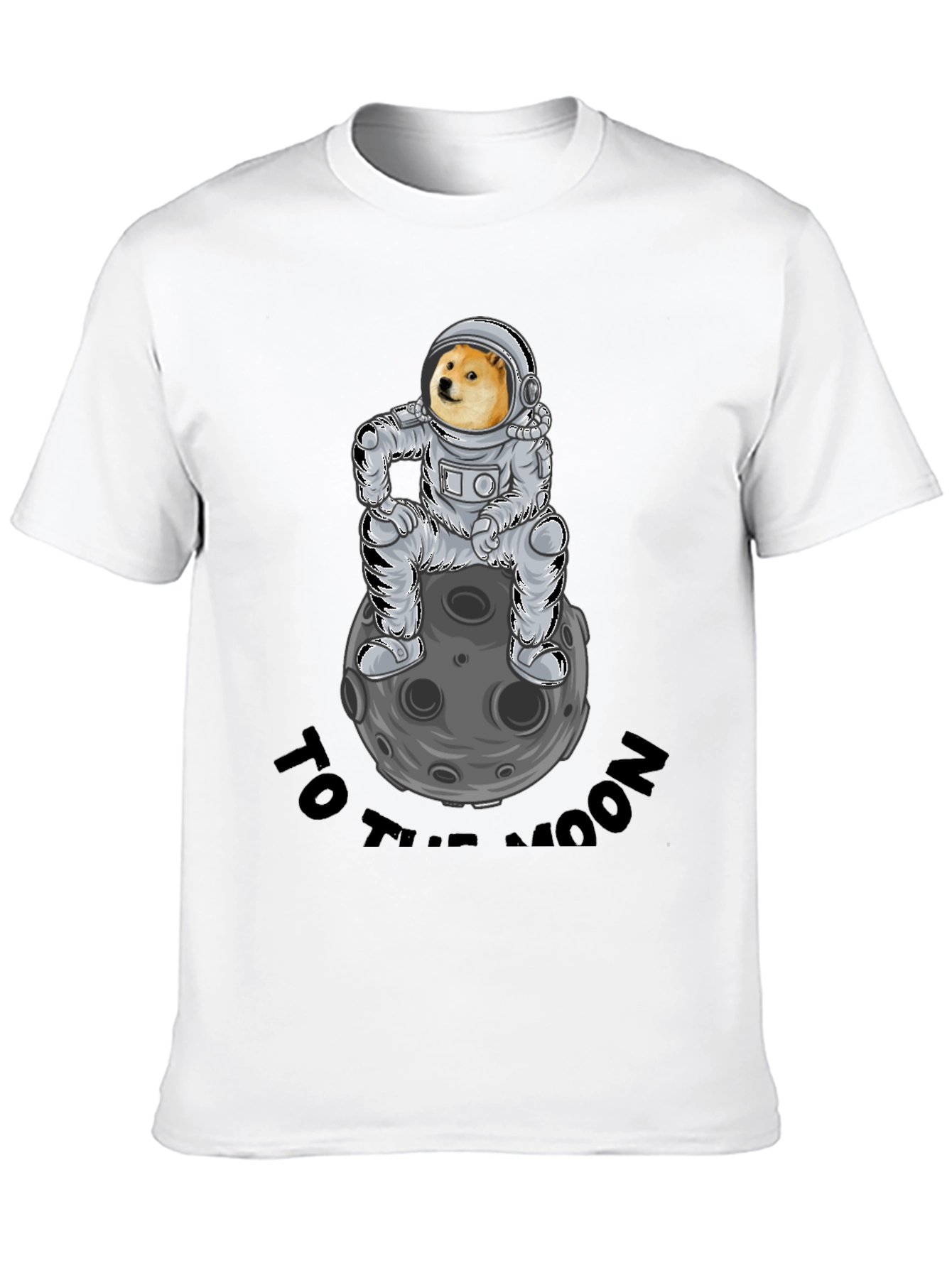 Doge to the Moon Black T-Shirt