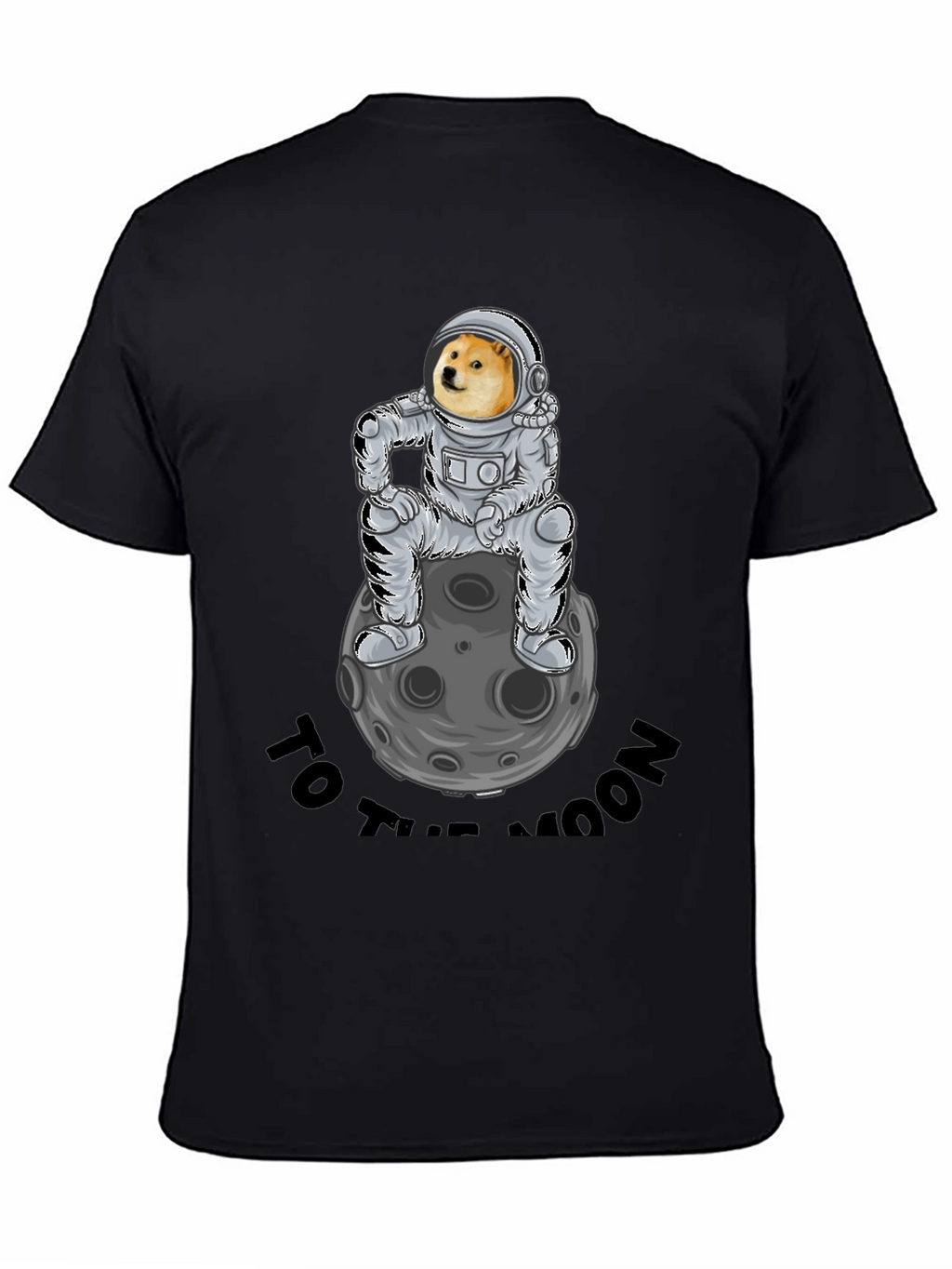 Doge to the Moon Black T-Shirt