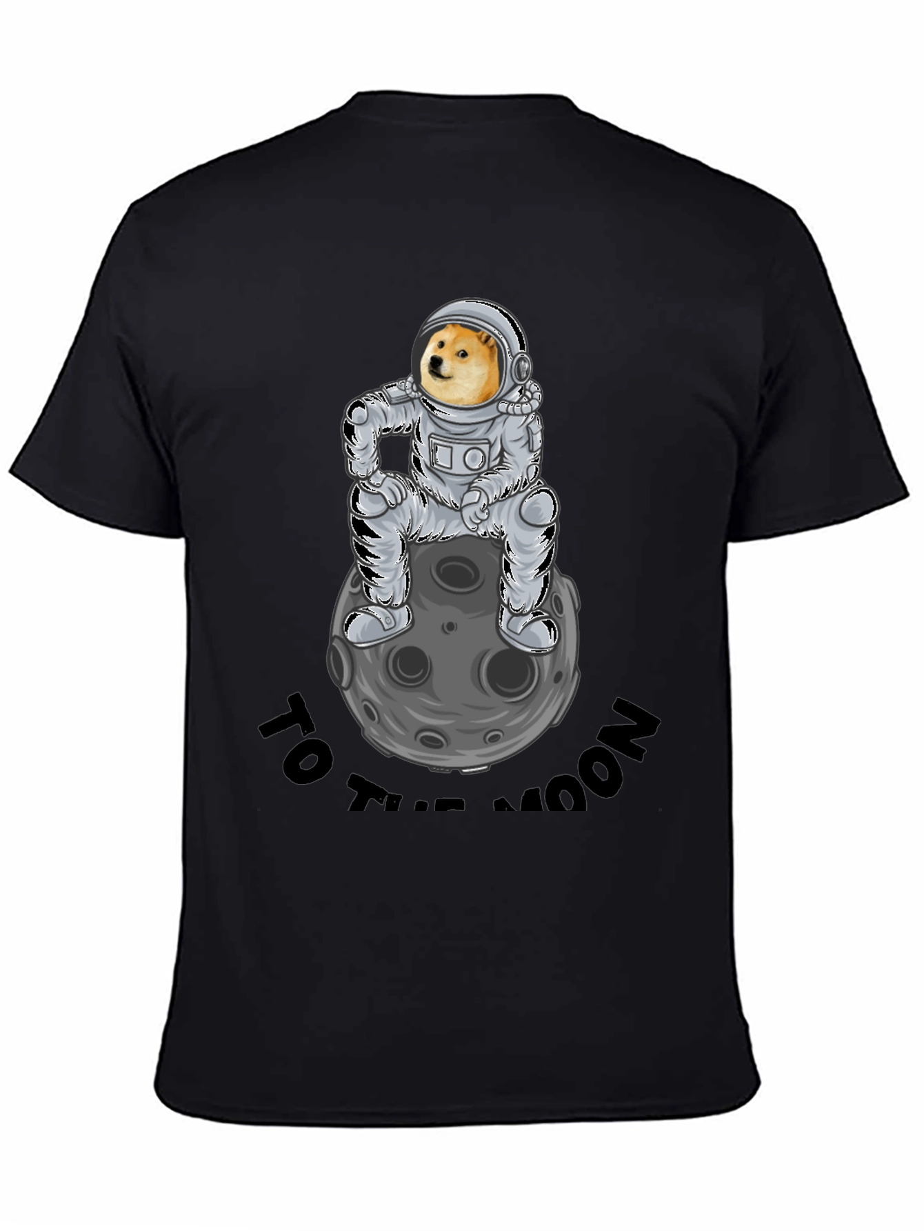 Doge to the Moon Black T-Shirt