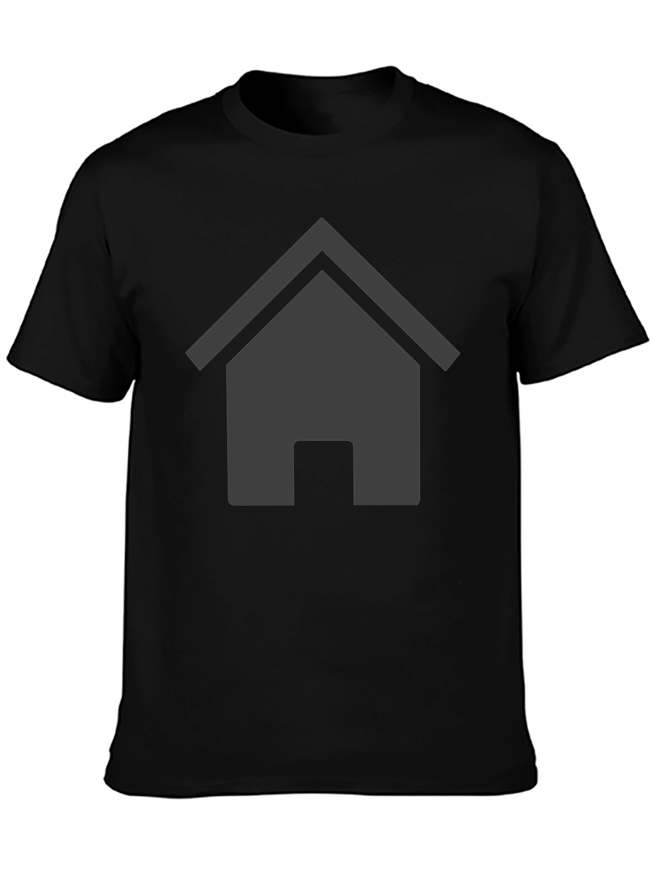Home Icon Graphic Black T-Shirt