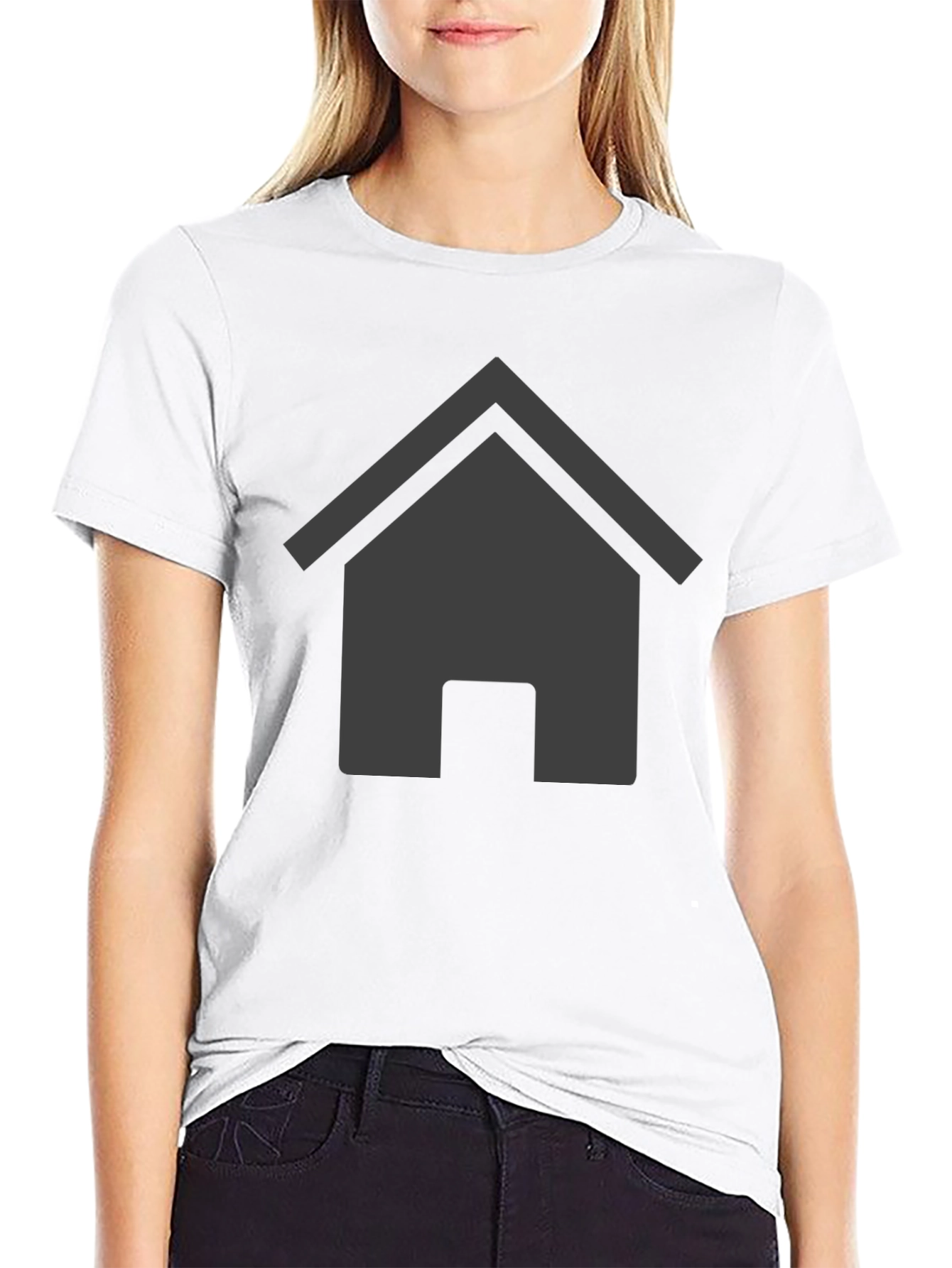Home Icon Graphic Black T-Shirt