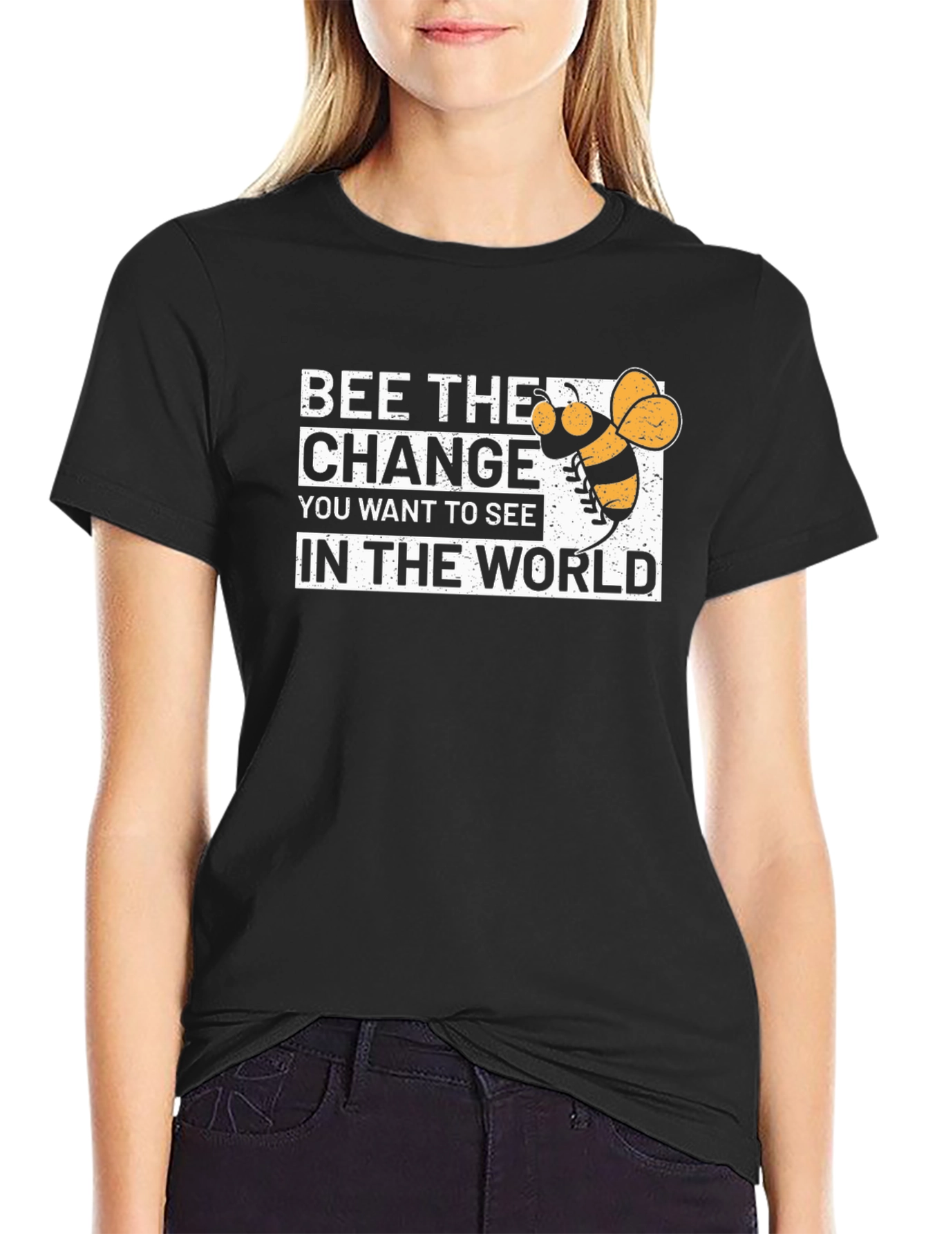 Bee the Change Graphic Tee - Black T-Shirt