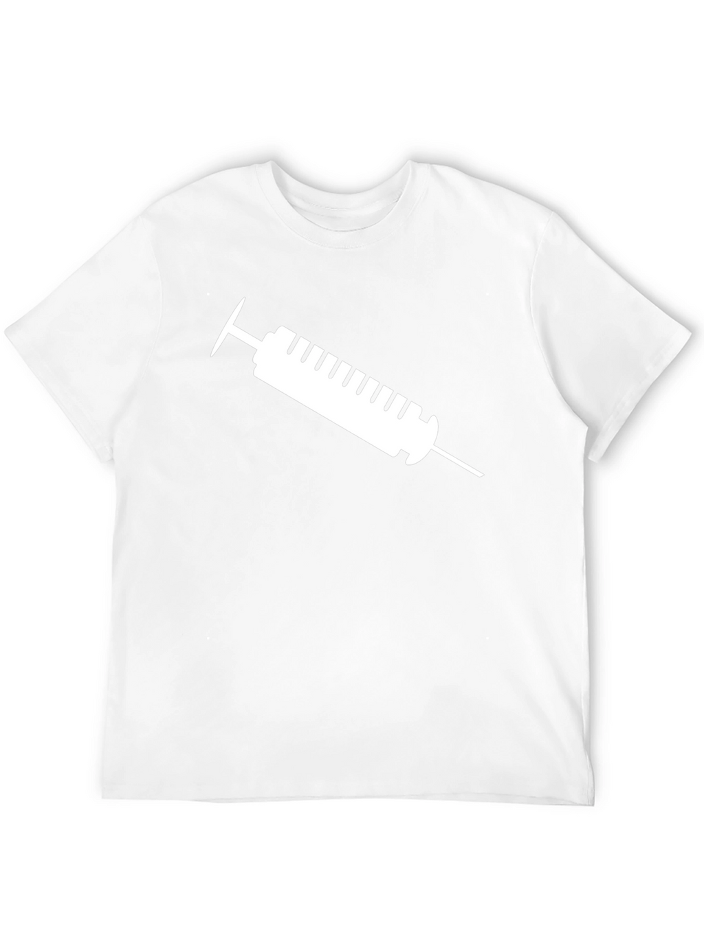 Black T-Shirt with Syringe Graphic