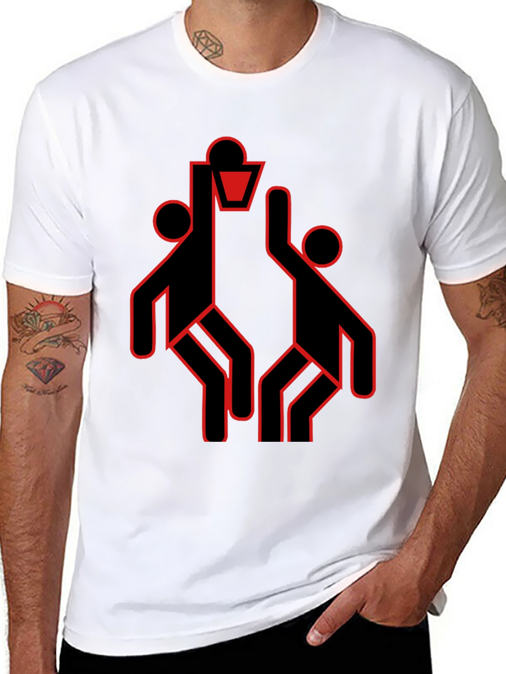 Basketball T-Shirt with Abstract Graphic Print