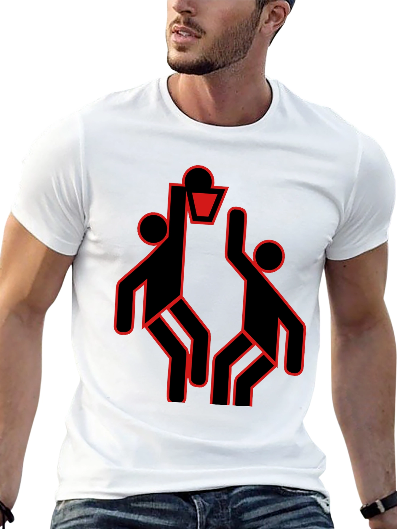 Basketball T-Shirt with Abstract Graphic Print