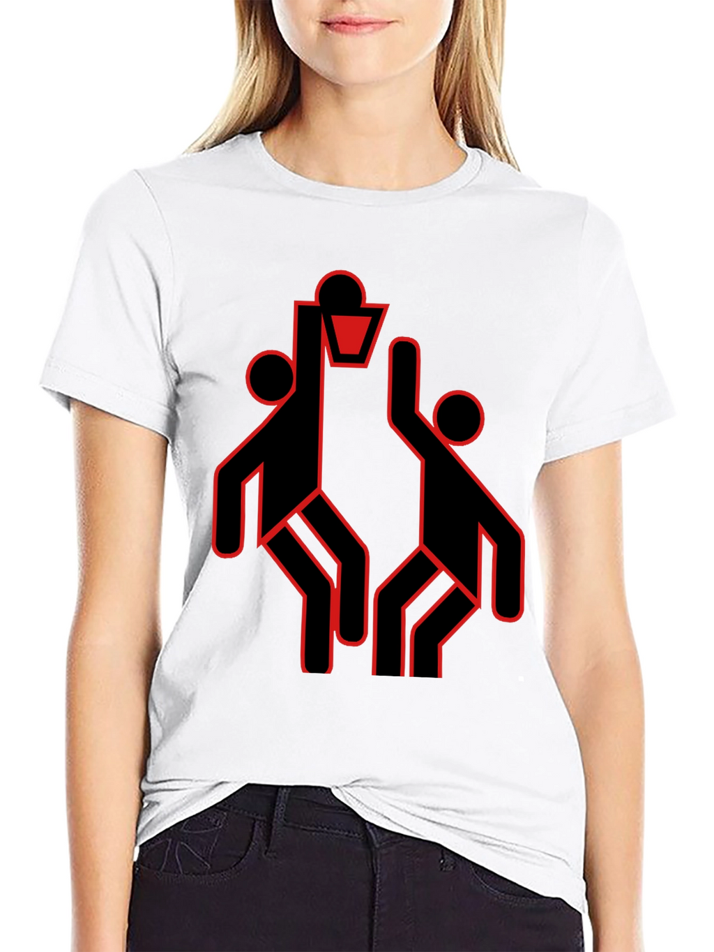 Basketball T-Shirt with Abstract Graphic Print