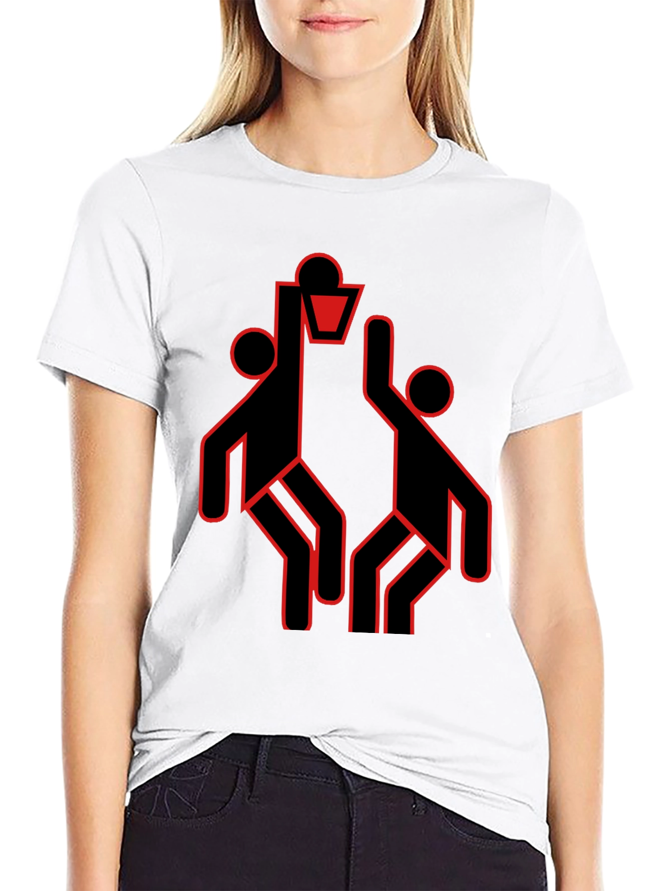 Basketball T-Shirt with Abstract Graphic Print