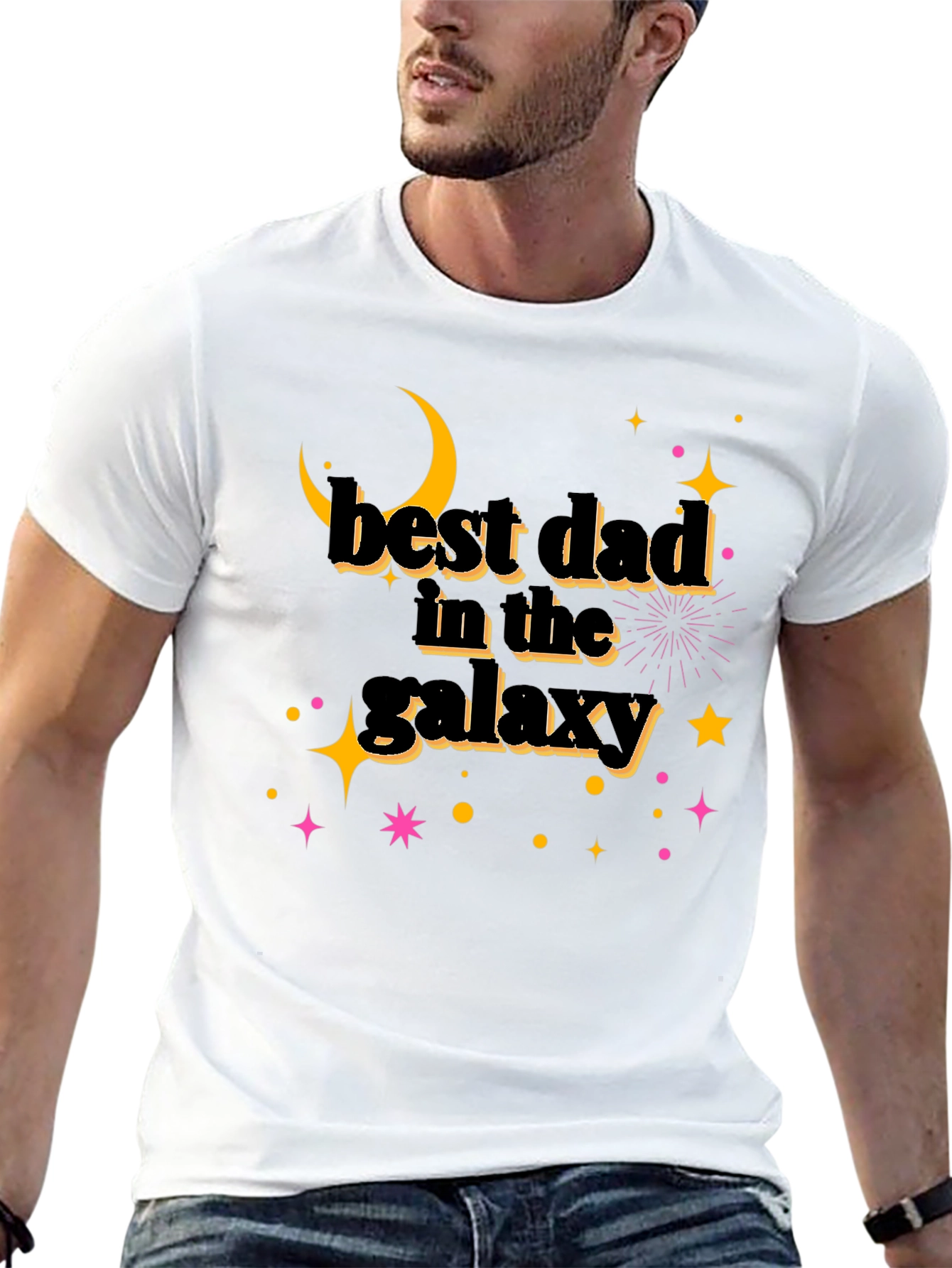 Best Dad in the Galaxy Black T-Shirt - Fathers Day Gift