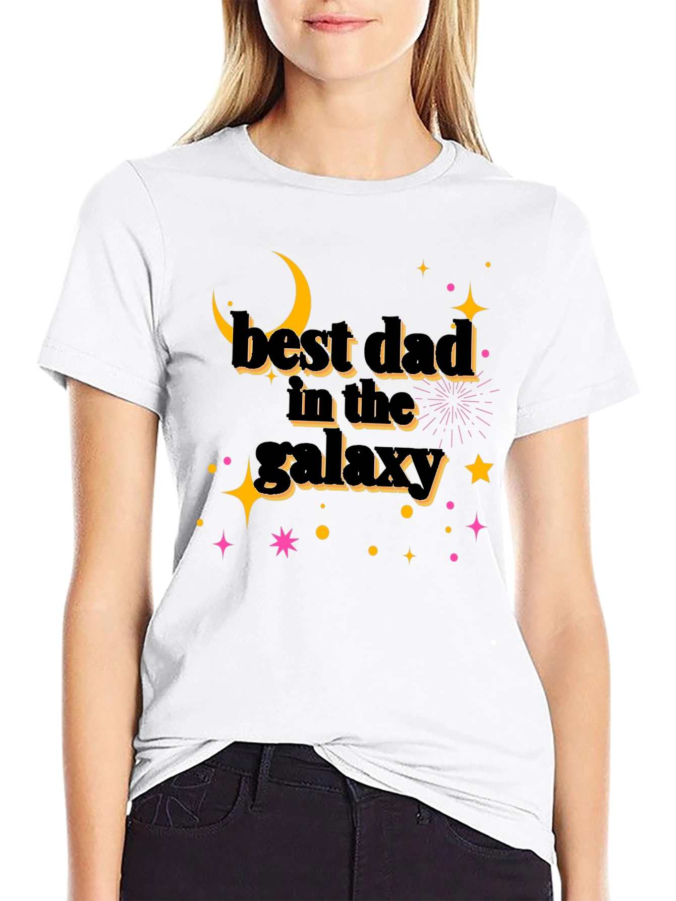 Best Dad in the Galaxy Black T-Shirt - Fathers Day Gift