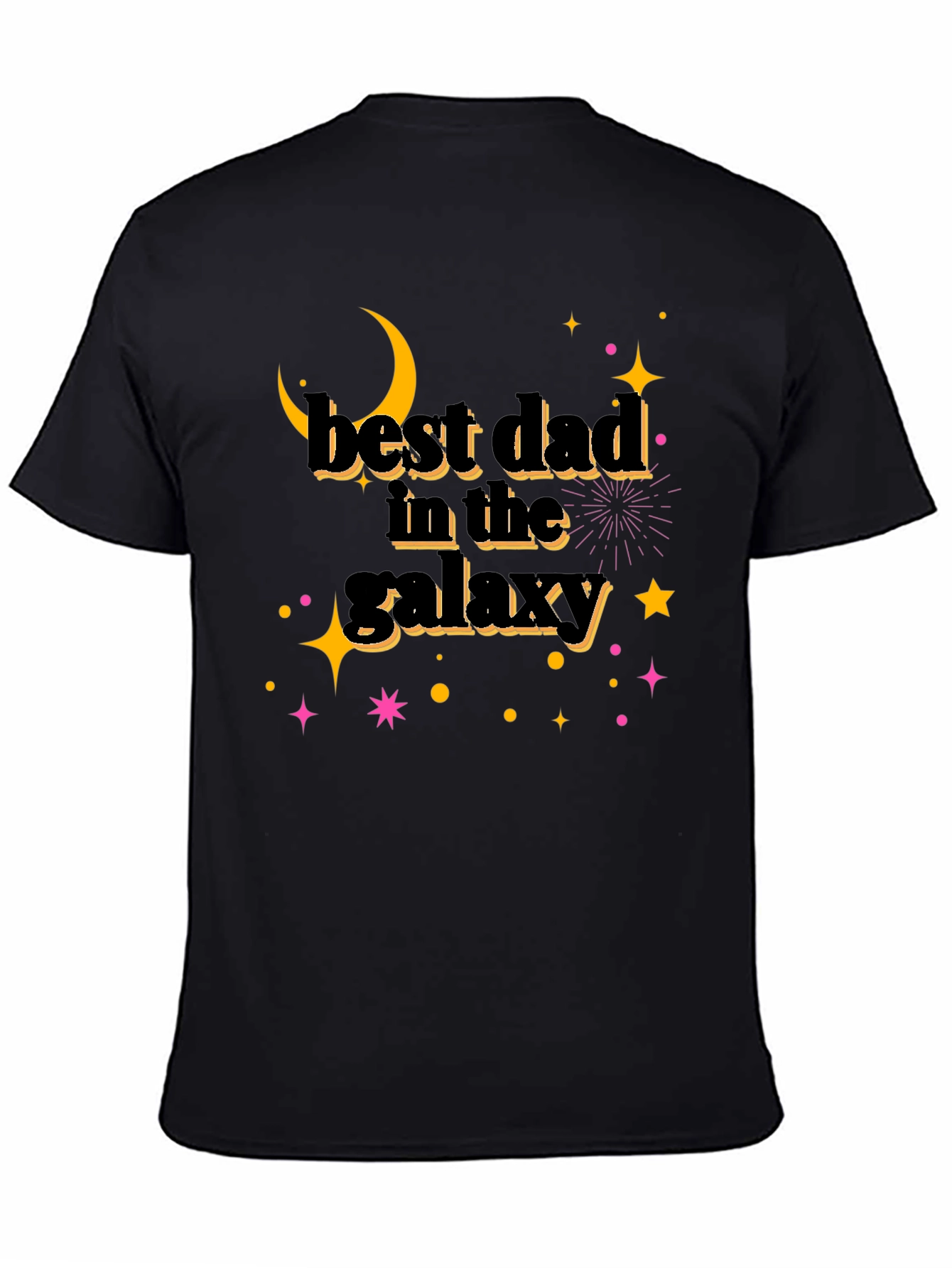 Best Dad in the Galaxy Black T-Shirt - Fathers Day Gift