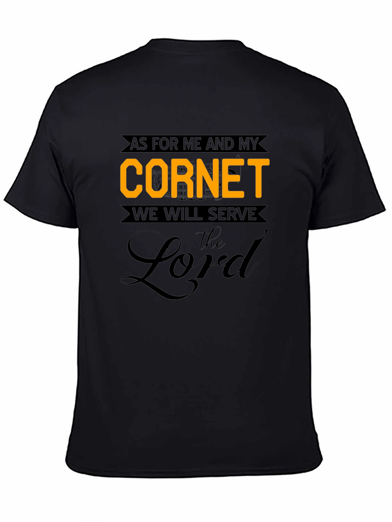 Cornet Serve the Lord Black T-Shirt