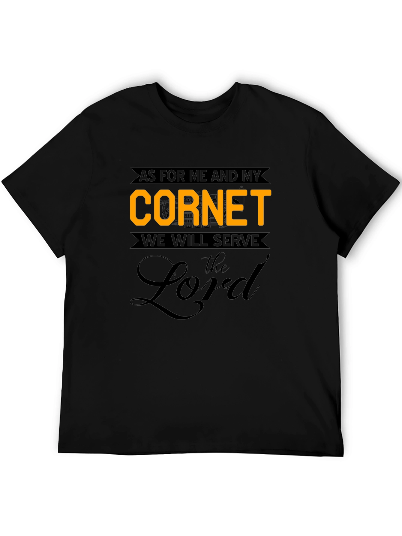 Cornet Serve the Lord Black T-Shirt