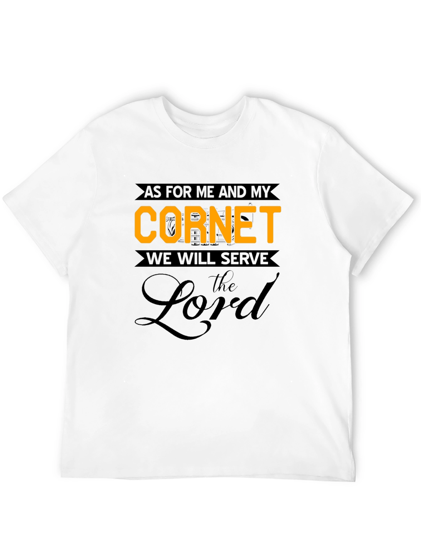 Cornet Serve the Lord Black T-Shirt