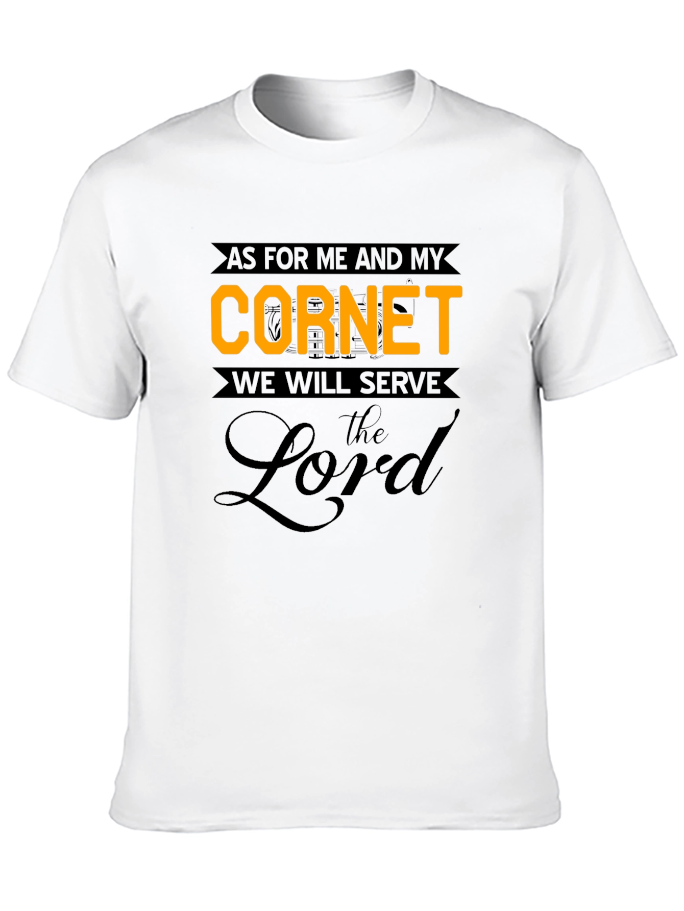 Cornet Serve the Lord Black T-Shirt