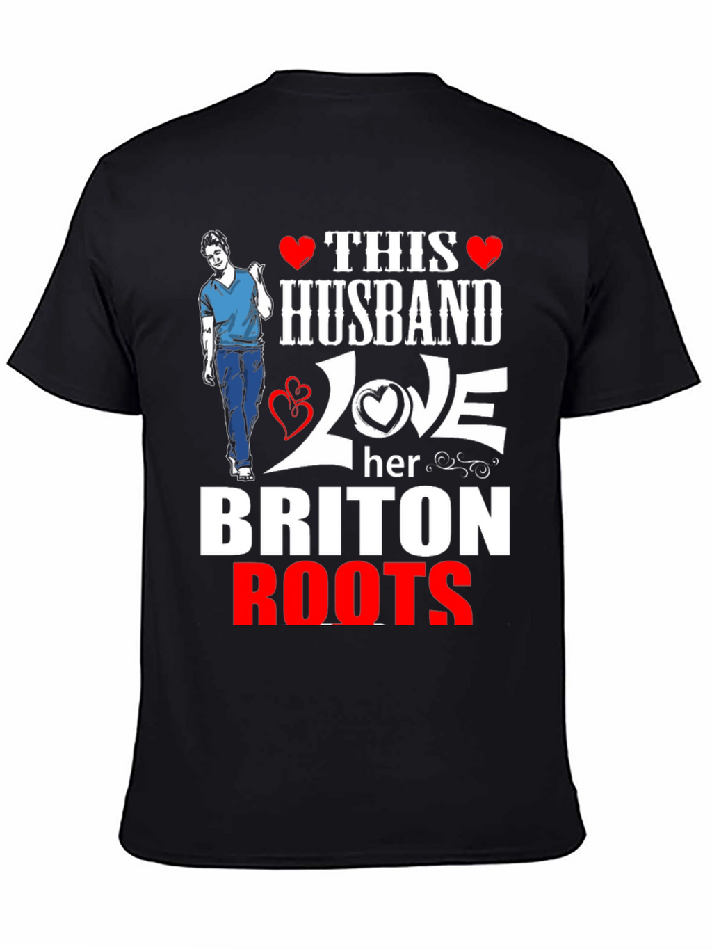 Husband Loves Her Briton Roots Graphic T-Shirt