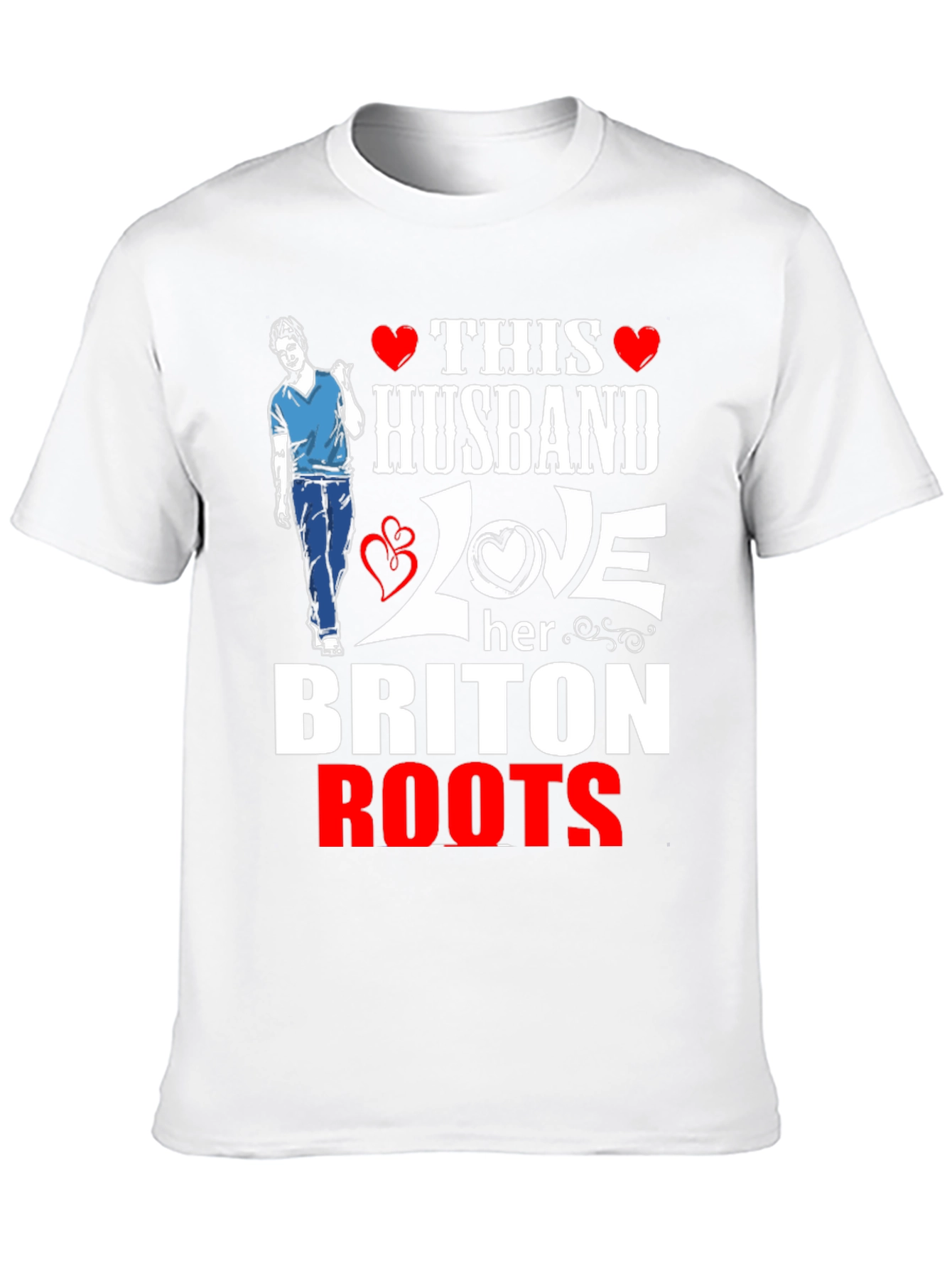Husband Loves Her Briton Roots Graphic T-Shirt