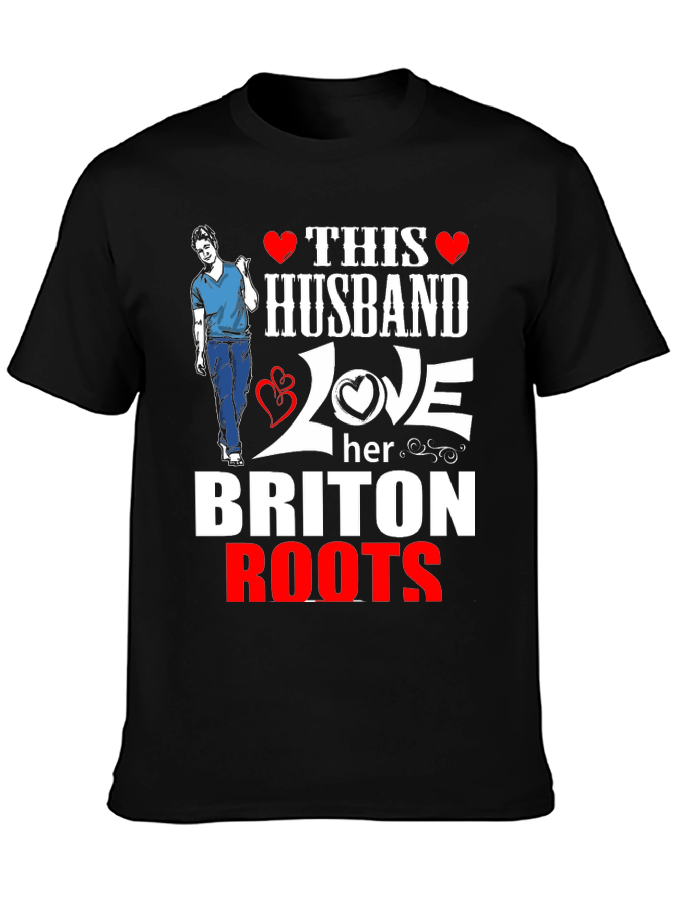 Husband Loves Her Briton Roots Graphic T-Shirt