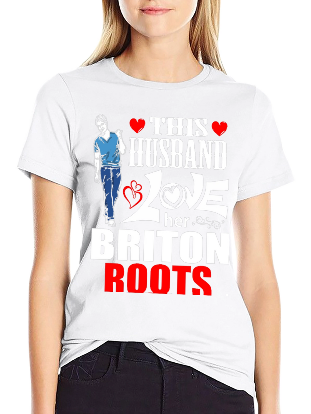 Husband Loves Her Briton Roots Graphic T-Shirt