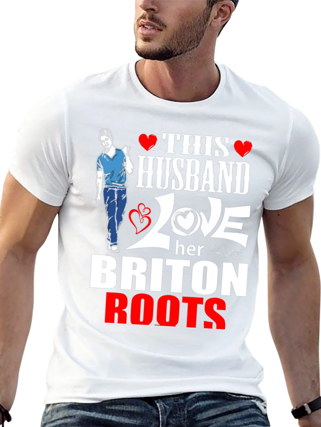 Husband Loves Her Briton Roots Graphic T-Shirt