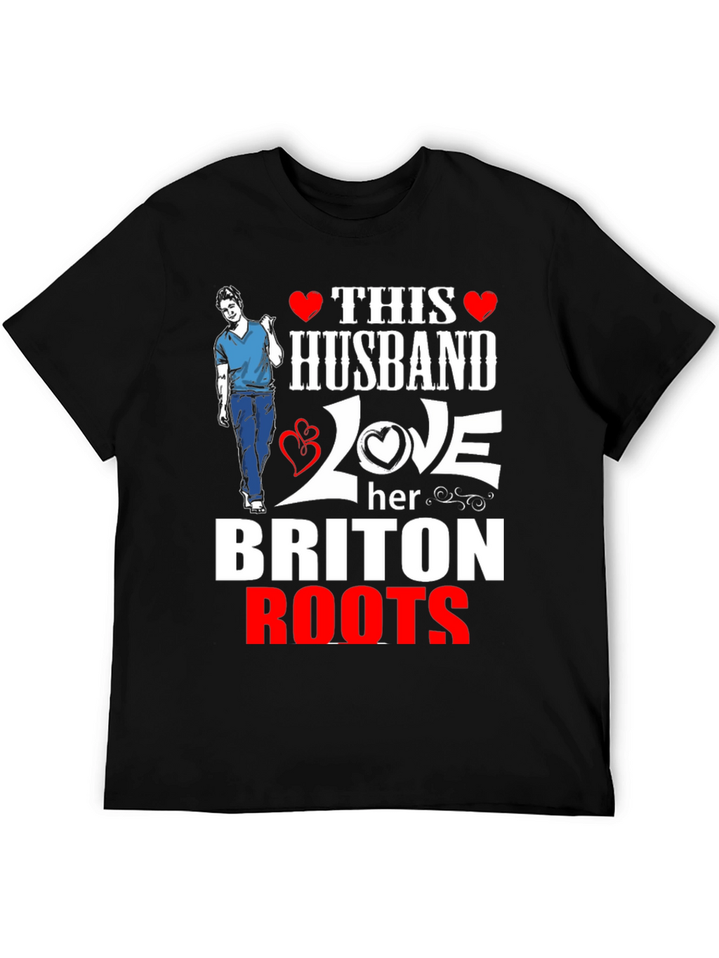 Husband Loves Her Briton Roots Graphic T-Shirt