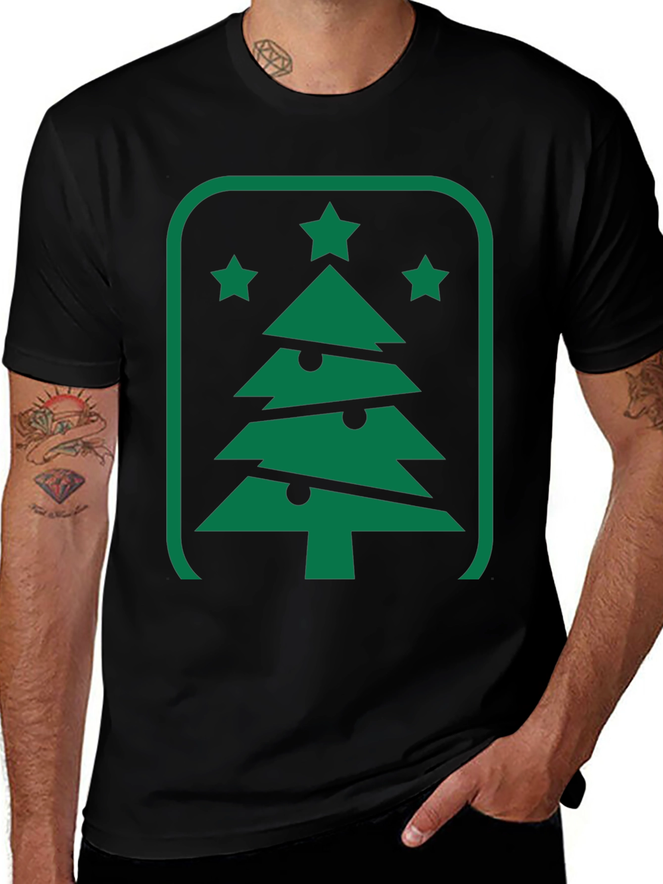 Christmas Tree Graphic Tee - Holiday Style