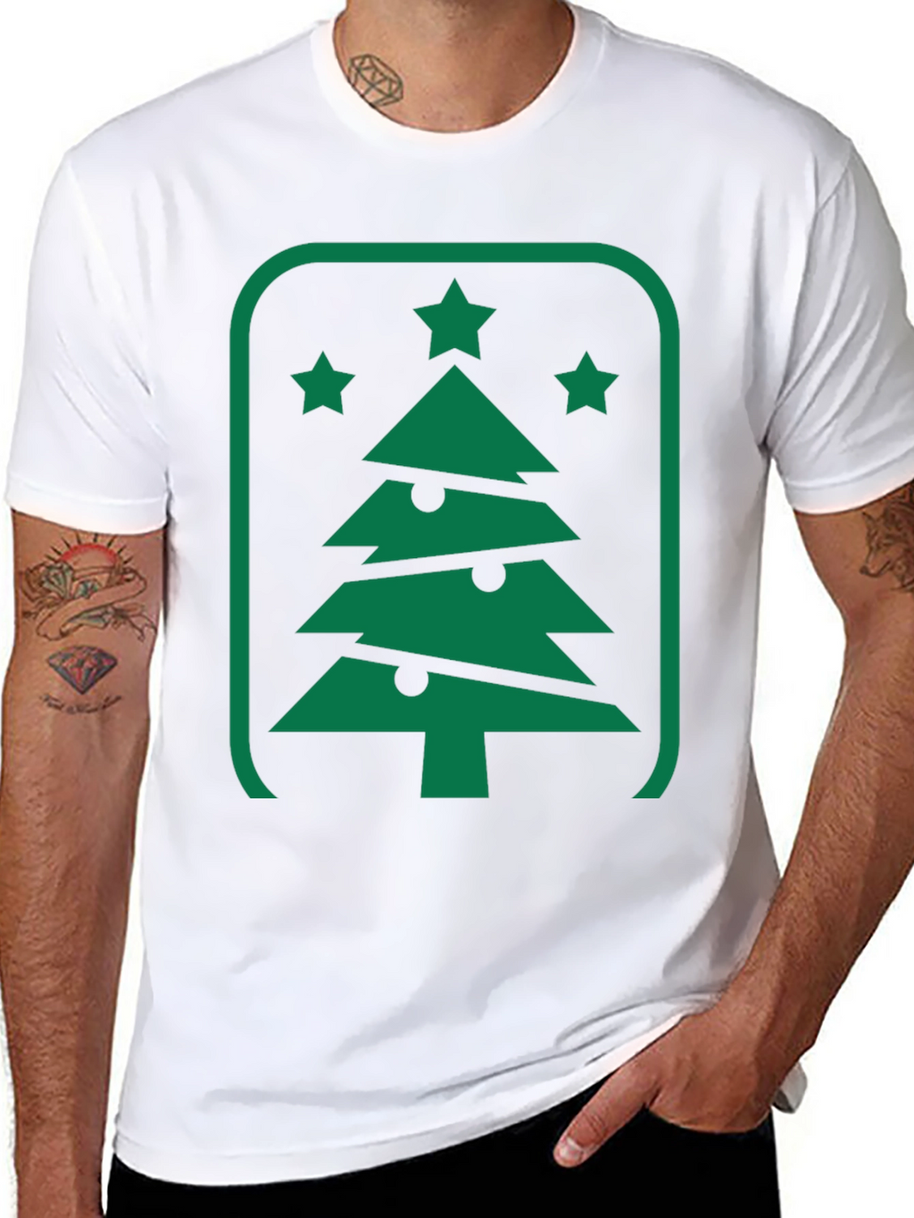 Christmas Tree Graphic Tee - Holiday Style