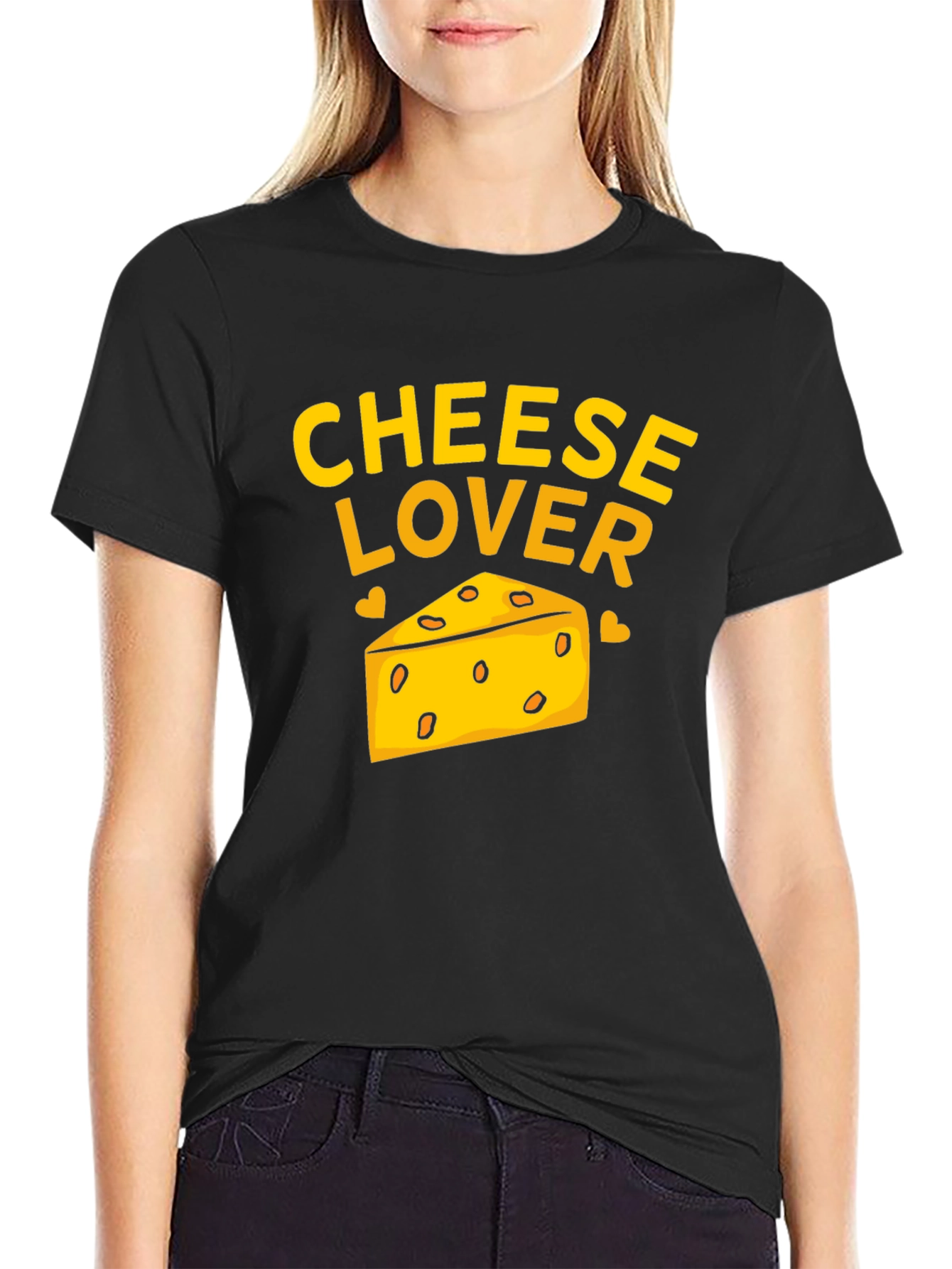 Cheese Lover T-Shirt - Black Graphic Tee