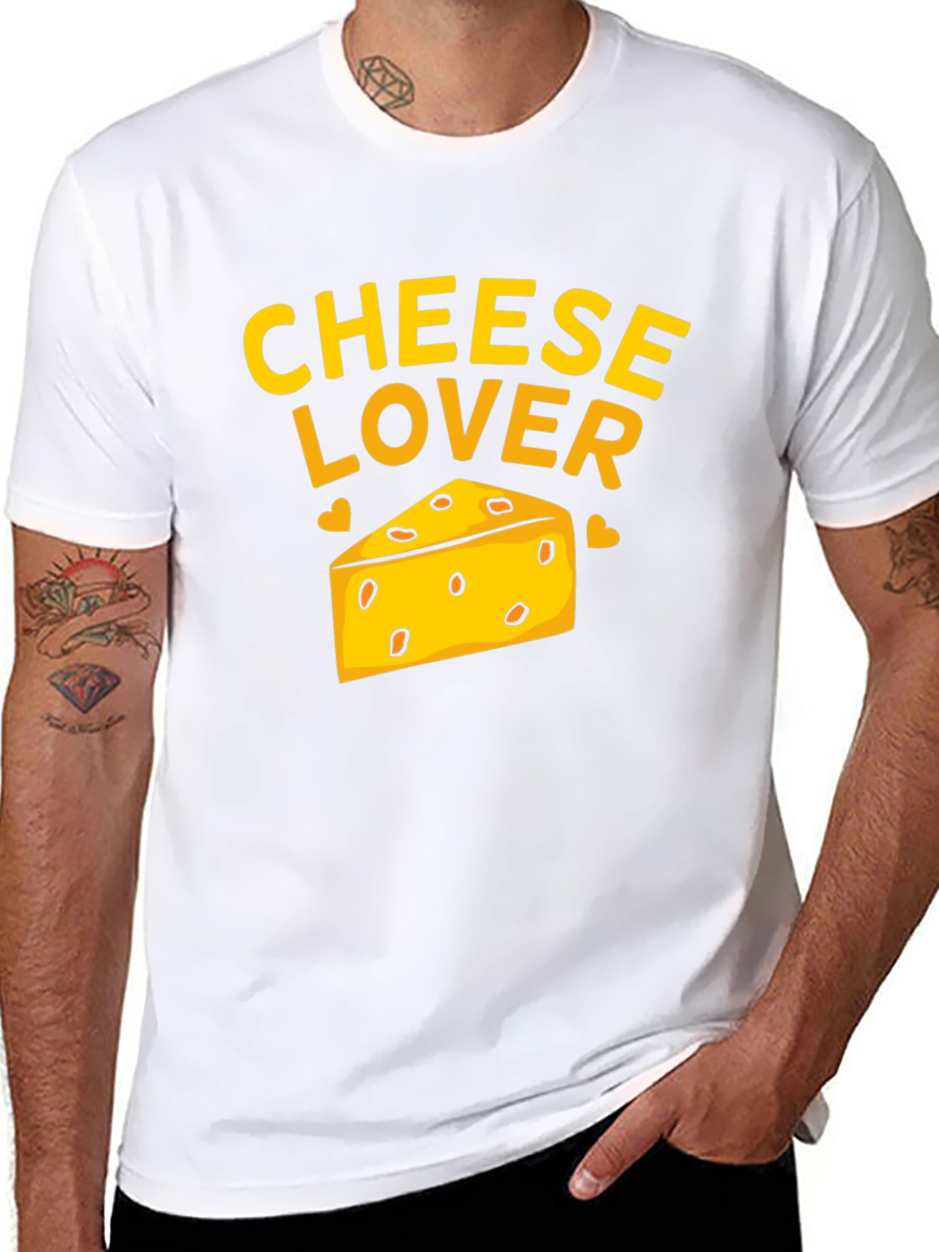 Cheese Lover T-Shirt - Black Graphic Tee