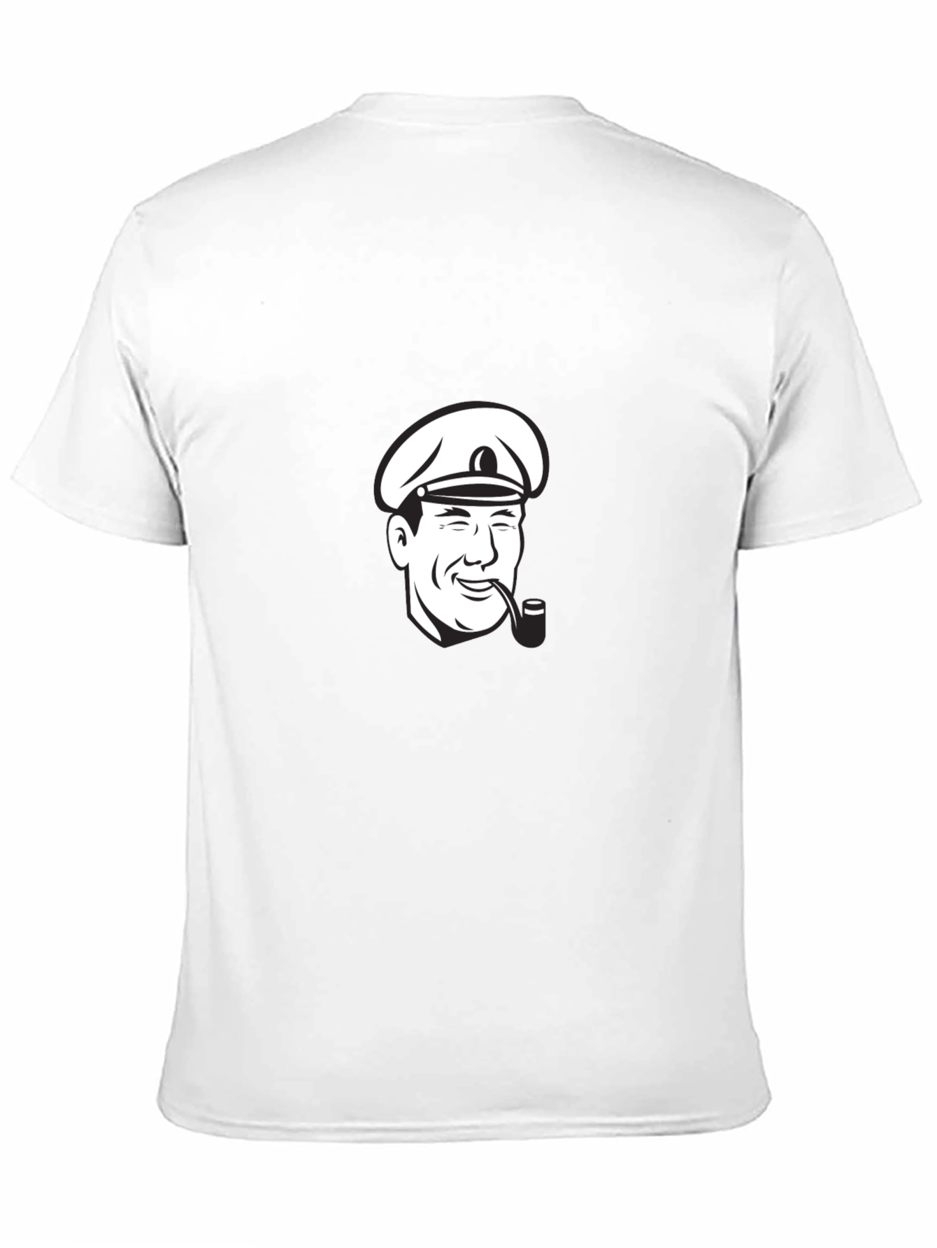 Captain T-Shirt - Black Cotton Tee with Nautical Graphic