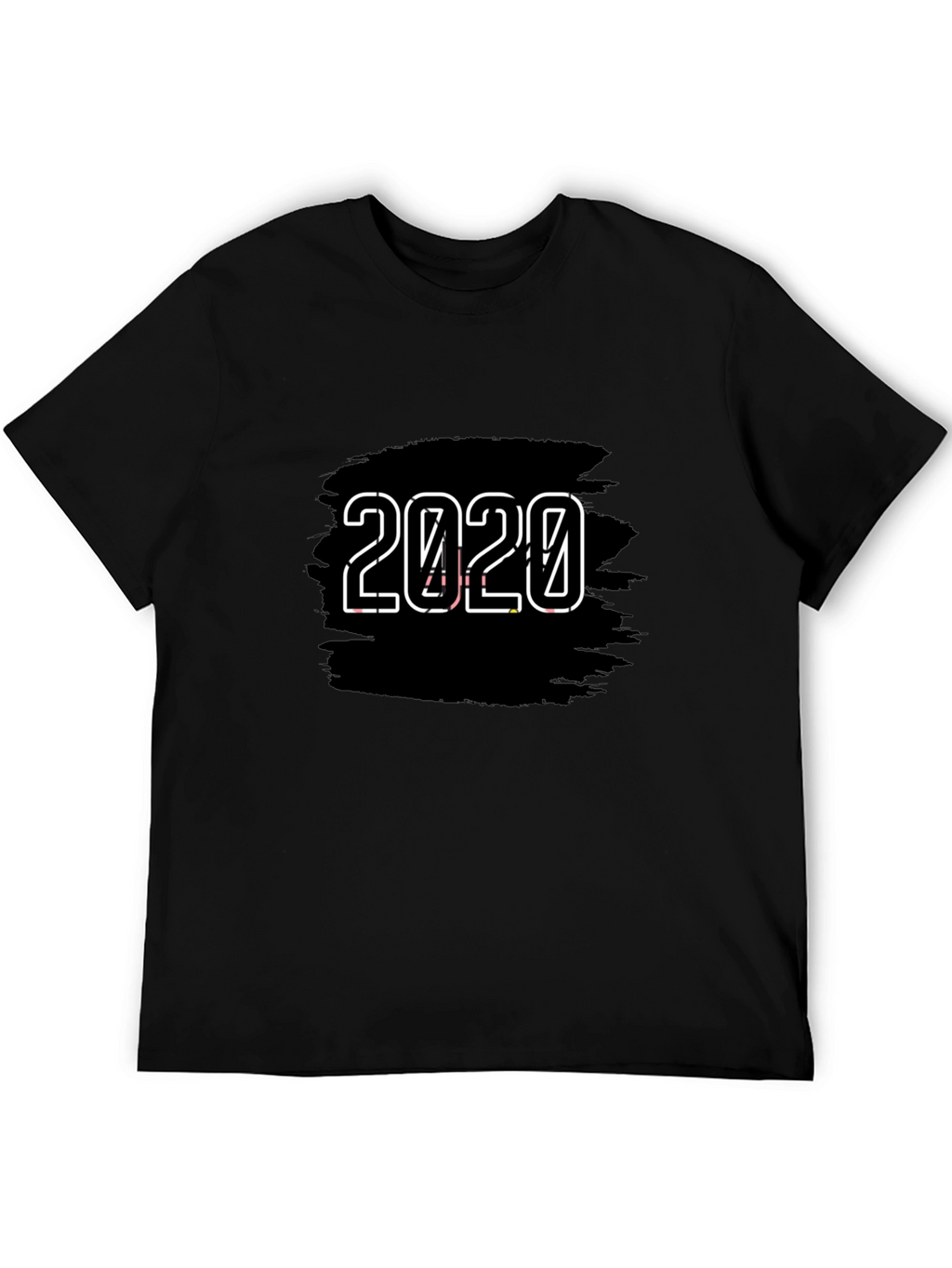 2020 Graphic Print Black T-Shirt