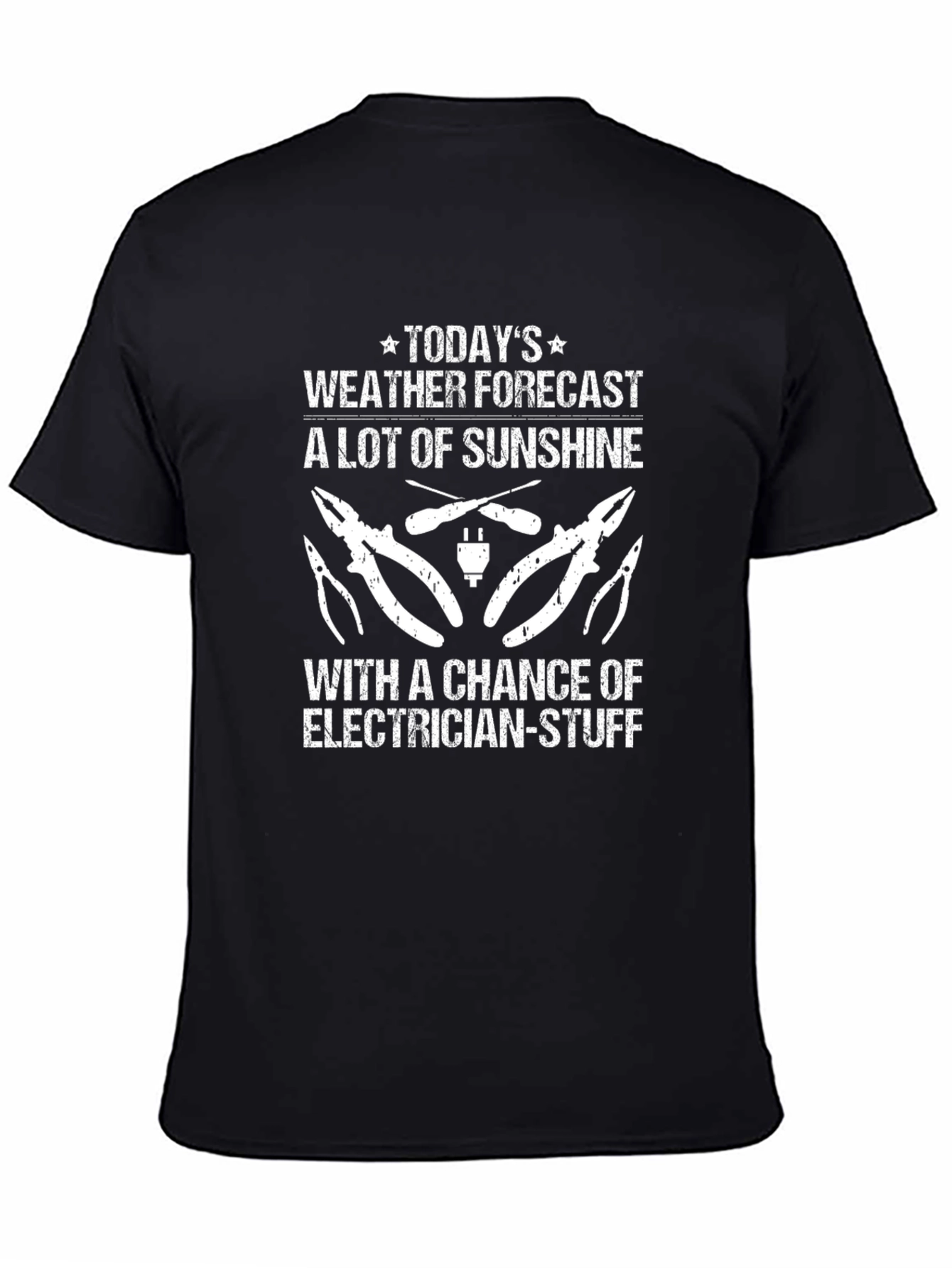 Electrician Weather Forecast Graphic T-Shirt