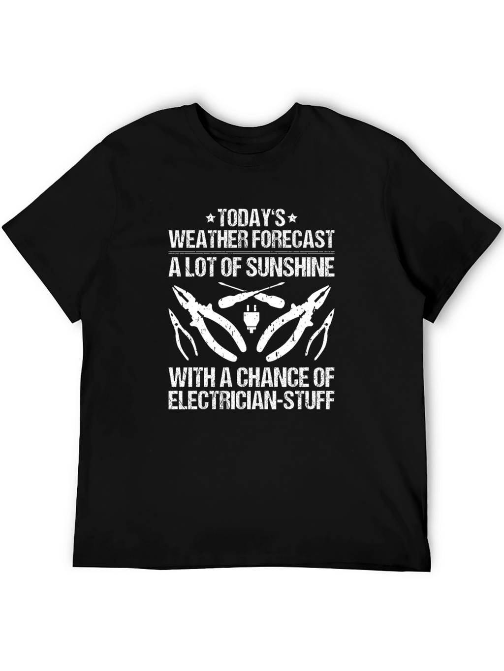 Electrician Weather Forecast Graphic T-Shirt