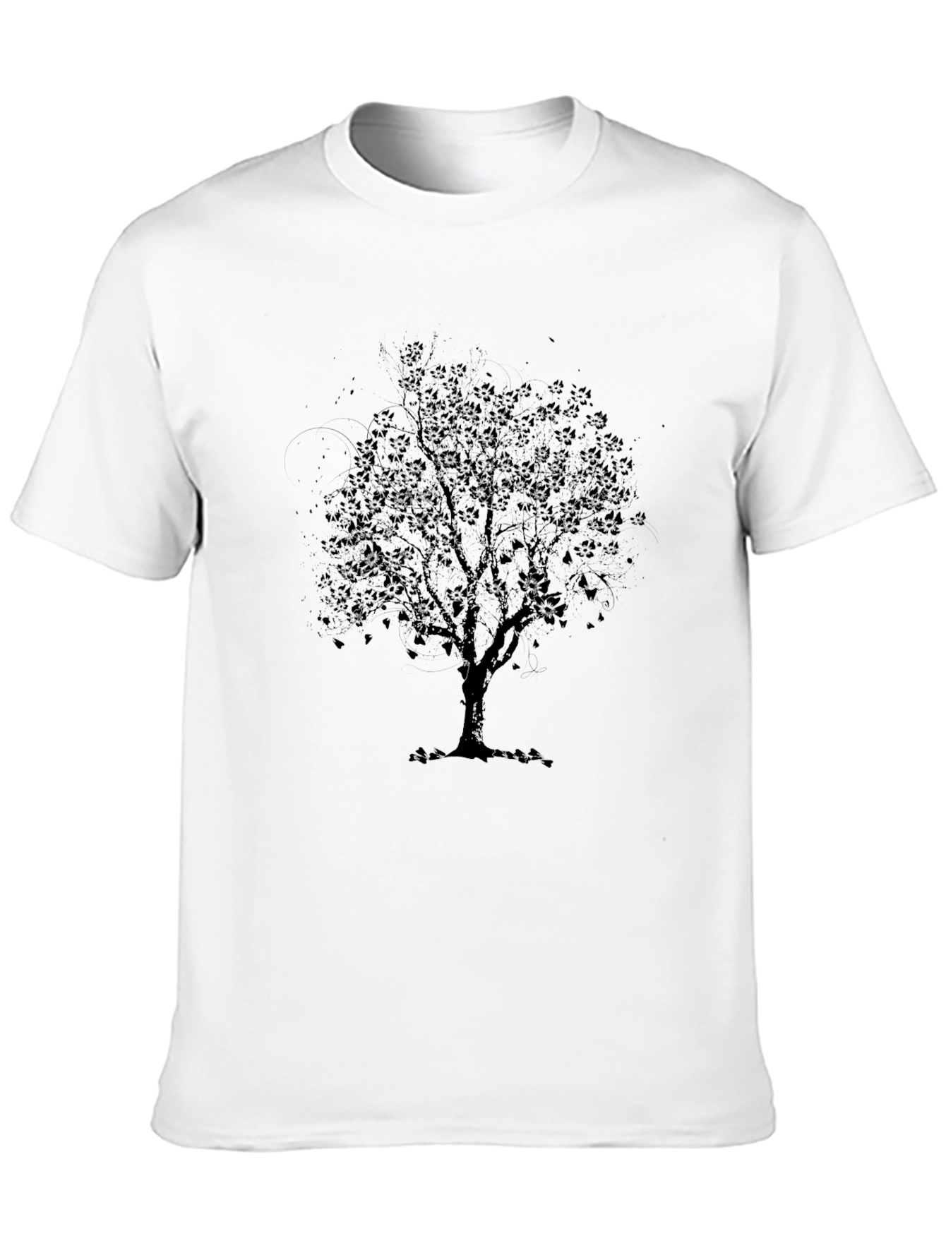 Black Tree Graphic T-Shirt - Mens Casual Tee