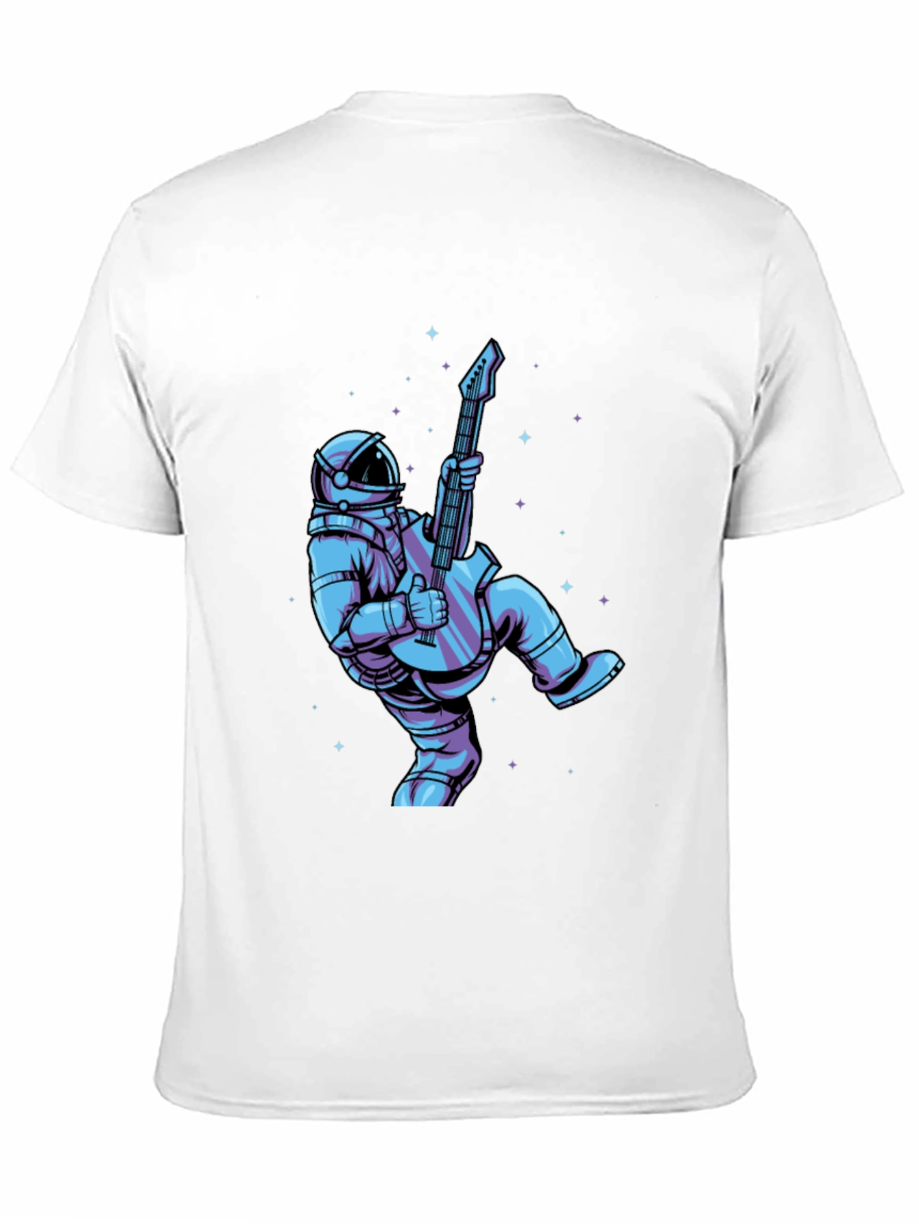Astronaut Guitar Player Graphic Tee - Cool Space Design