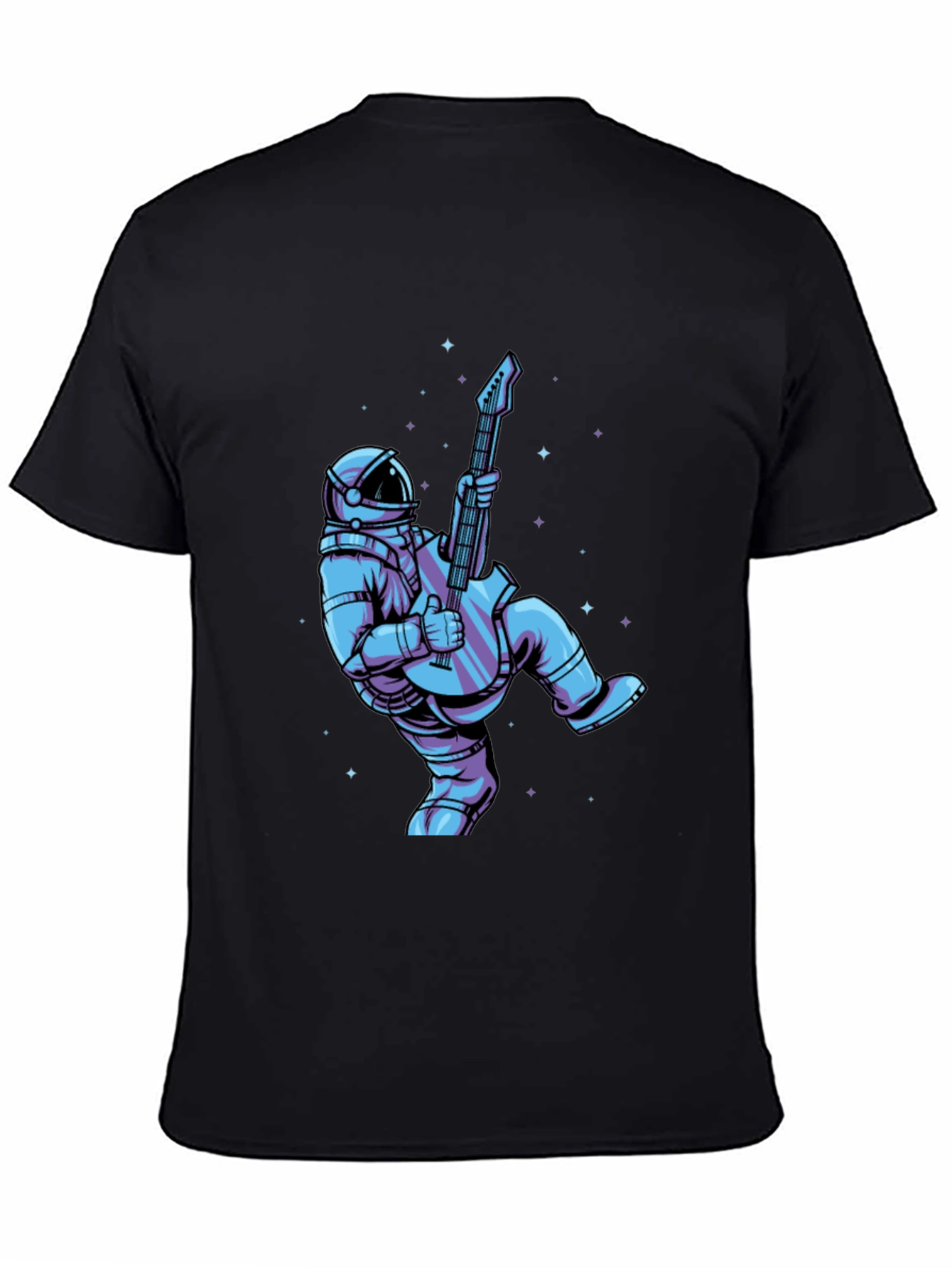Astronaut Guitar Player Graphic Tee - Cool Space Design