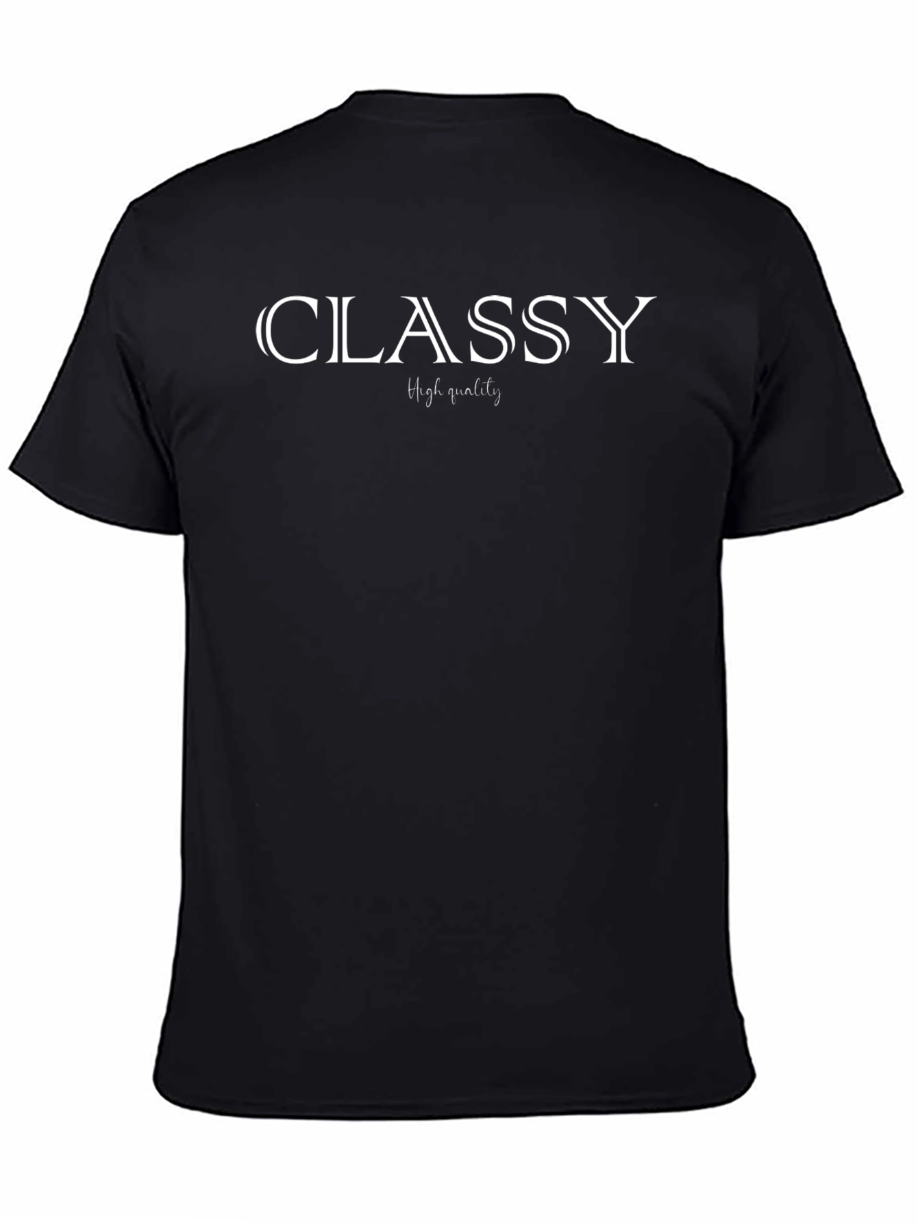 Classy High Quality Graphic Tee - Black