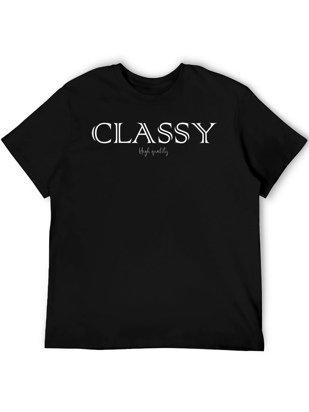 Classy High Quality Graphic Tee - Black