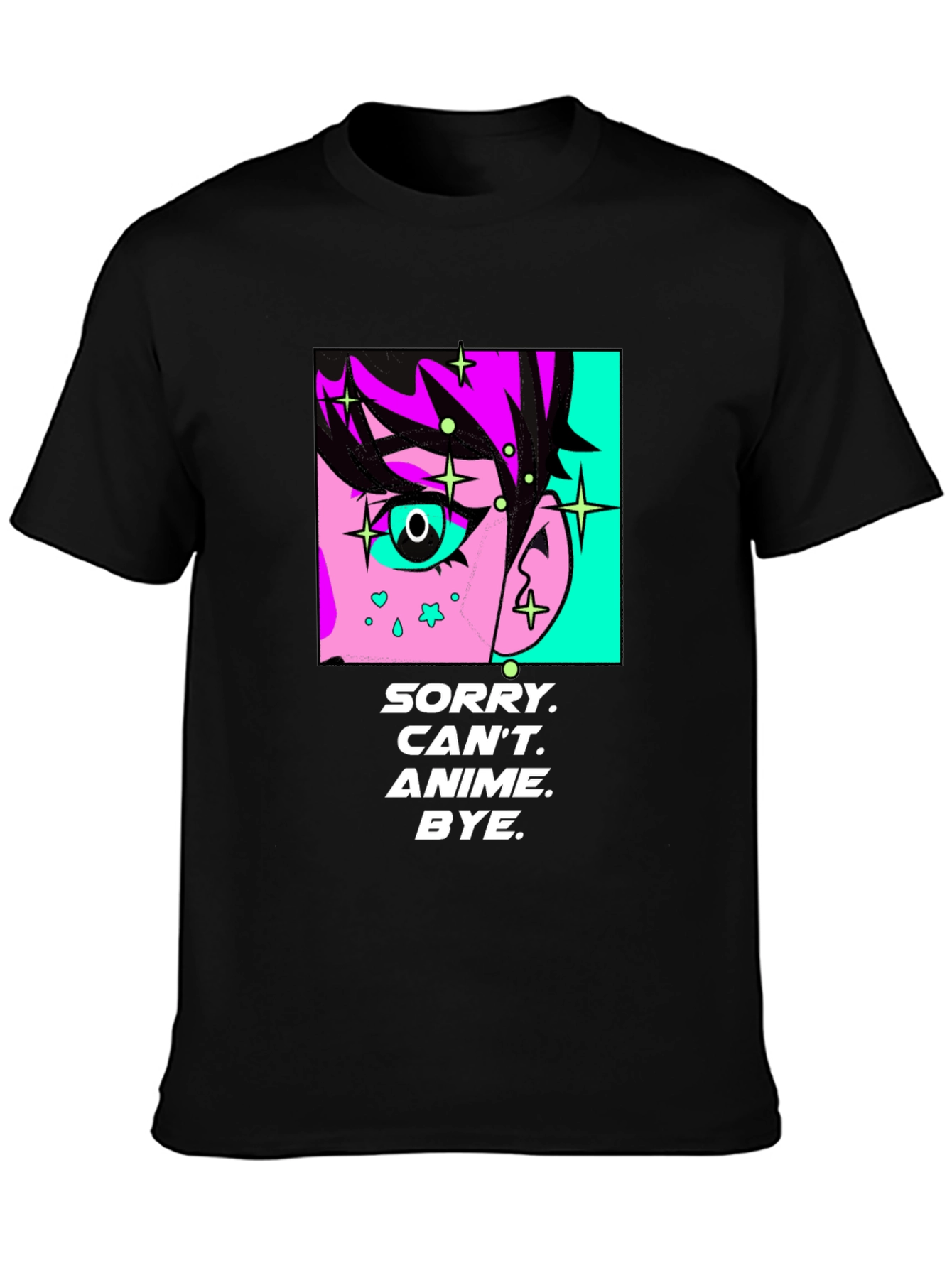 Anime Style Graphic Tee - Sorry Cant Bye!