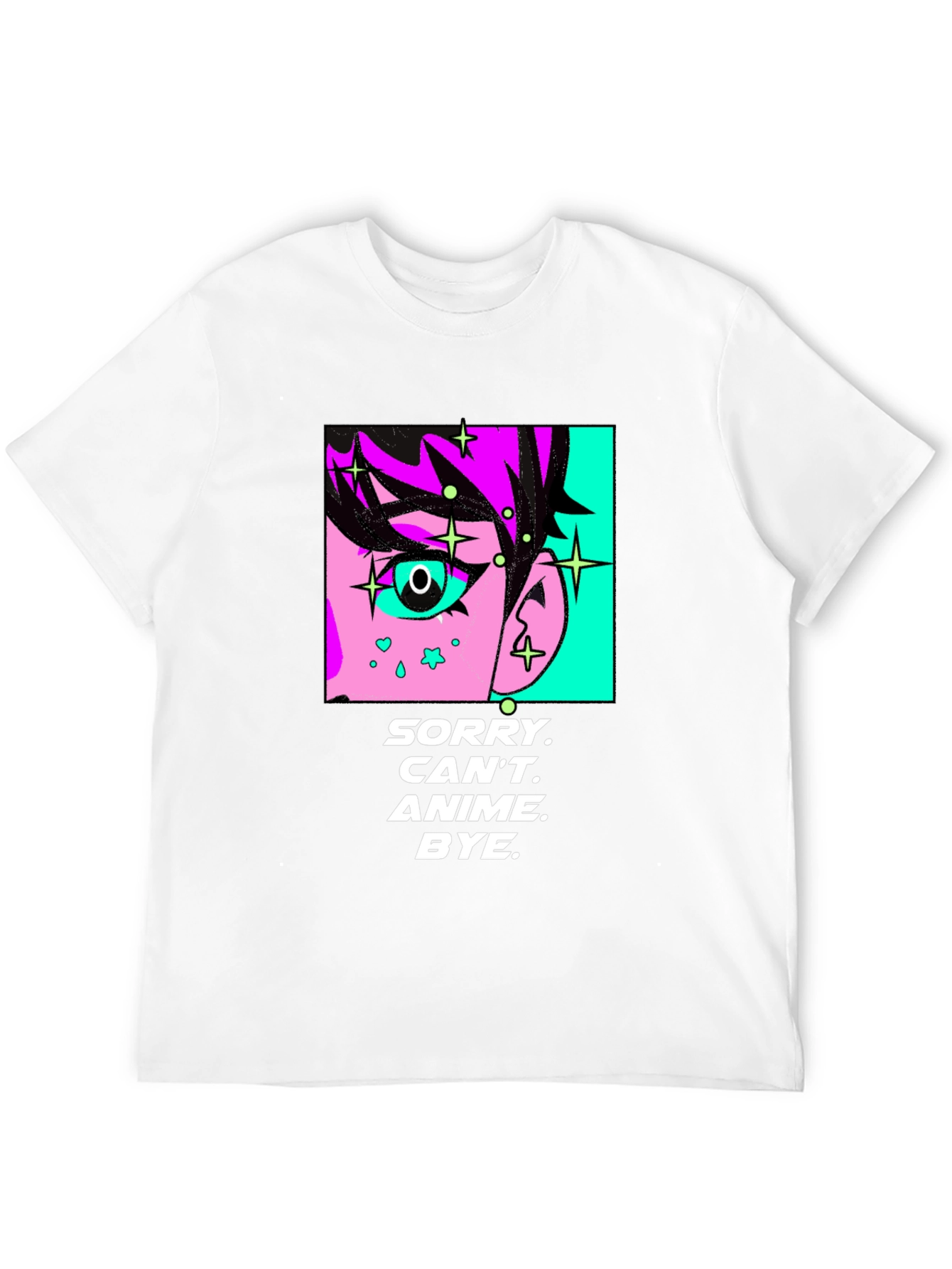 Anime Style Graphic Tee - Sorry Cant Bye!