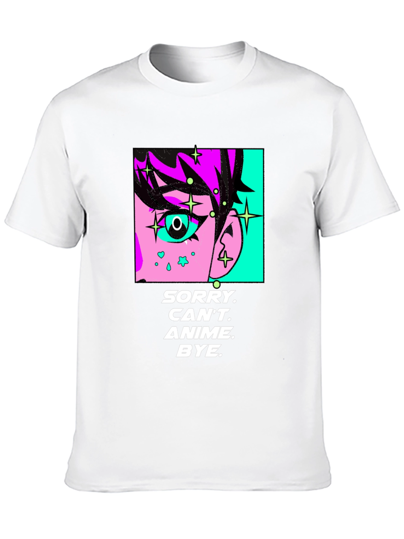 Anime Style Graphic Tee - Sorry Cant Bye!