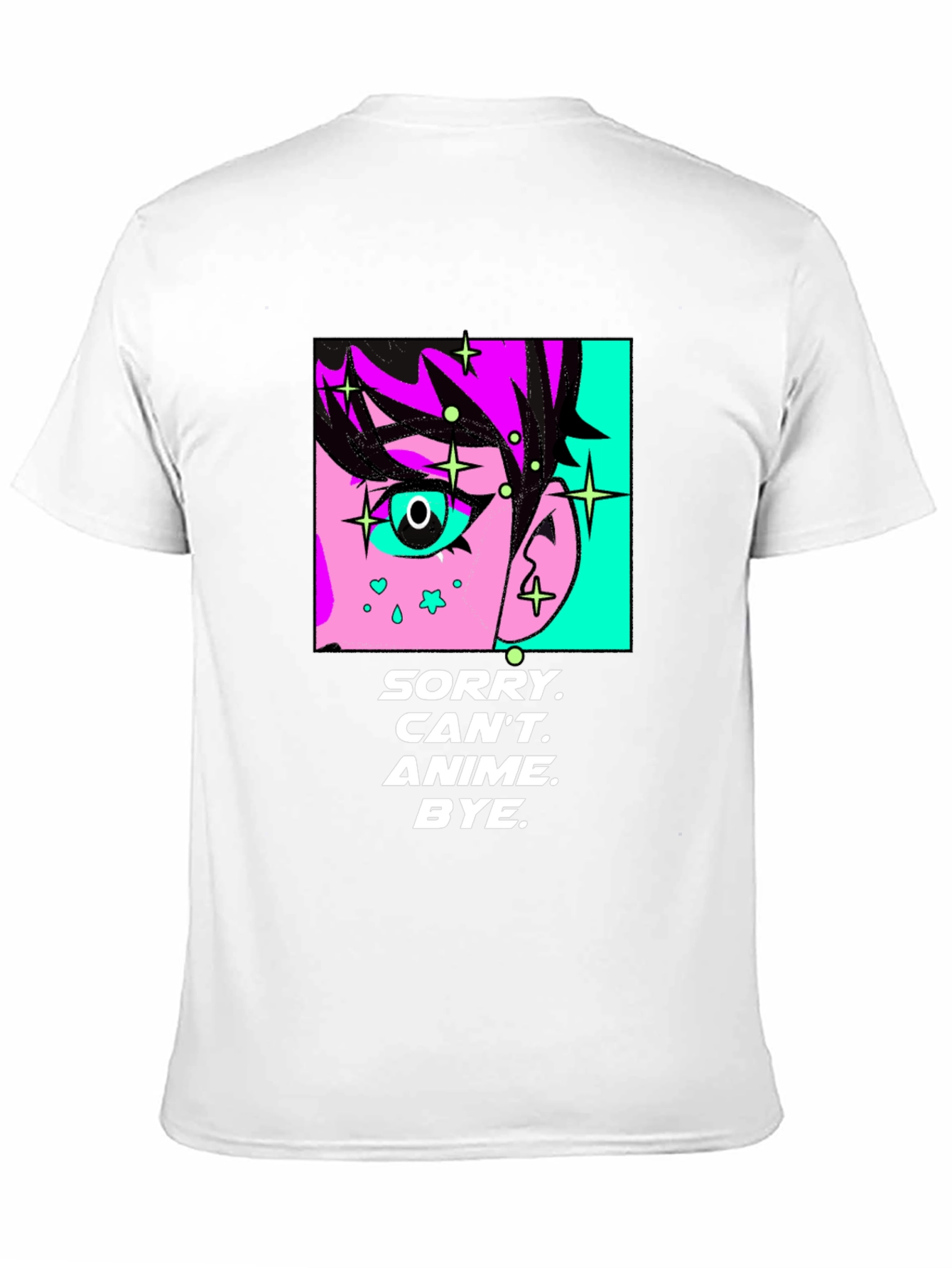Anime Style Graphic Tee - Sorry Cant Bye!