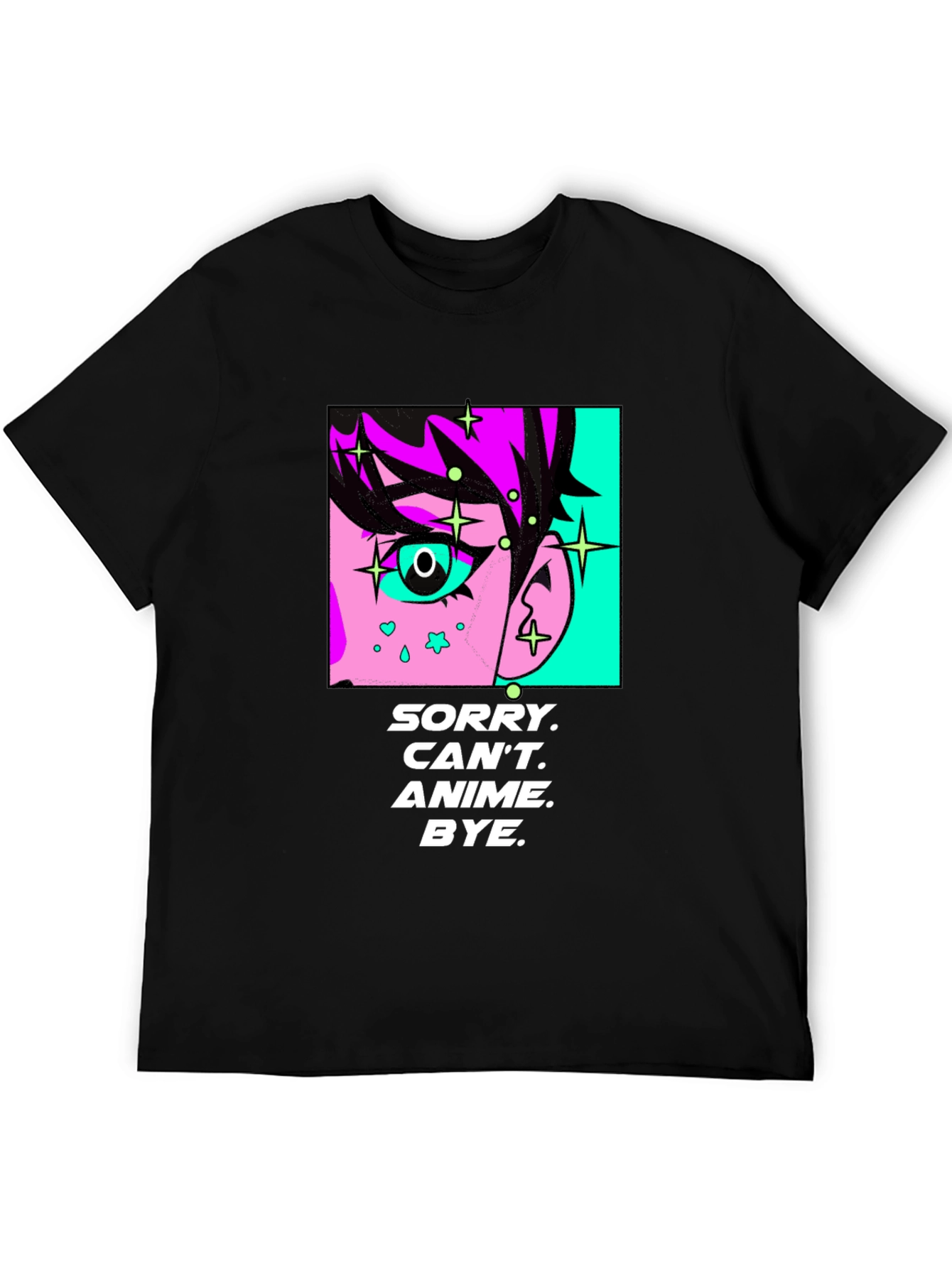 Anime Style Graphic Tee - Sorry Cant Bye!
