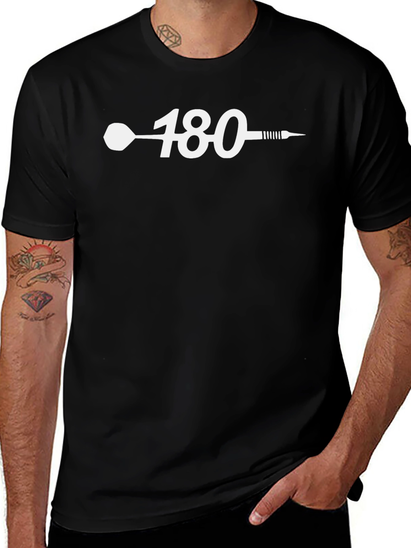 Dart 180 T-Shirt: Bullseye Style Black