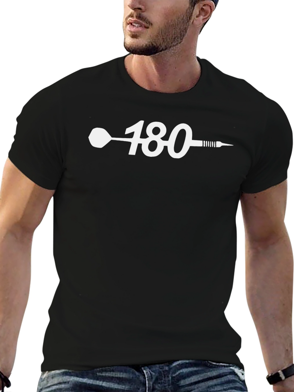 Dart 180 T-Shirt: Bullseye Style Black