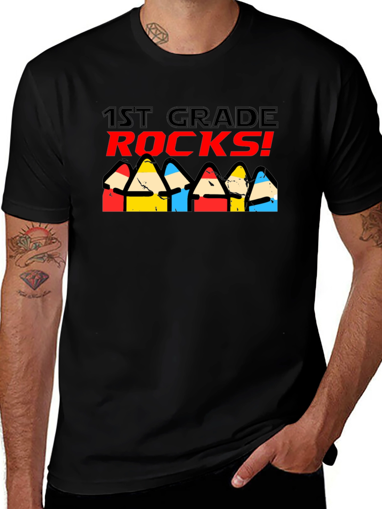 1st Grade Rocks! Graphic Tee - Back to School Shirt