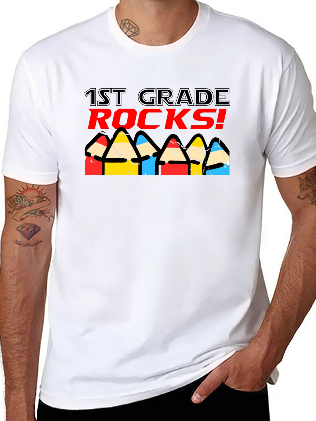 1st Grade Rocks! Graphic Tee - Back to School Shirt